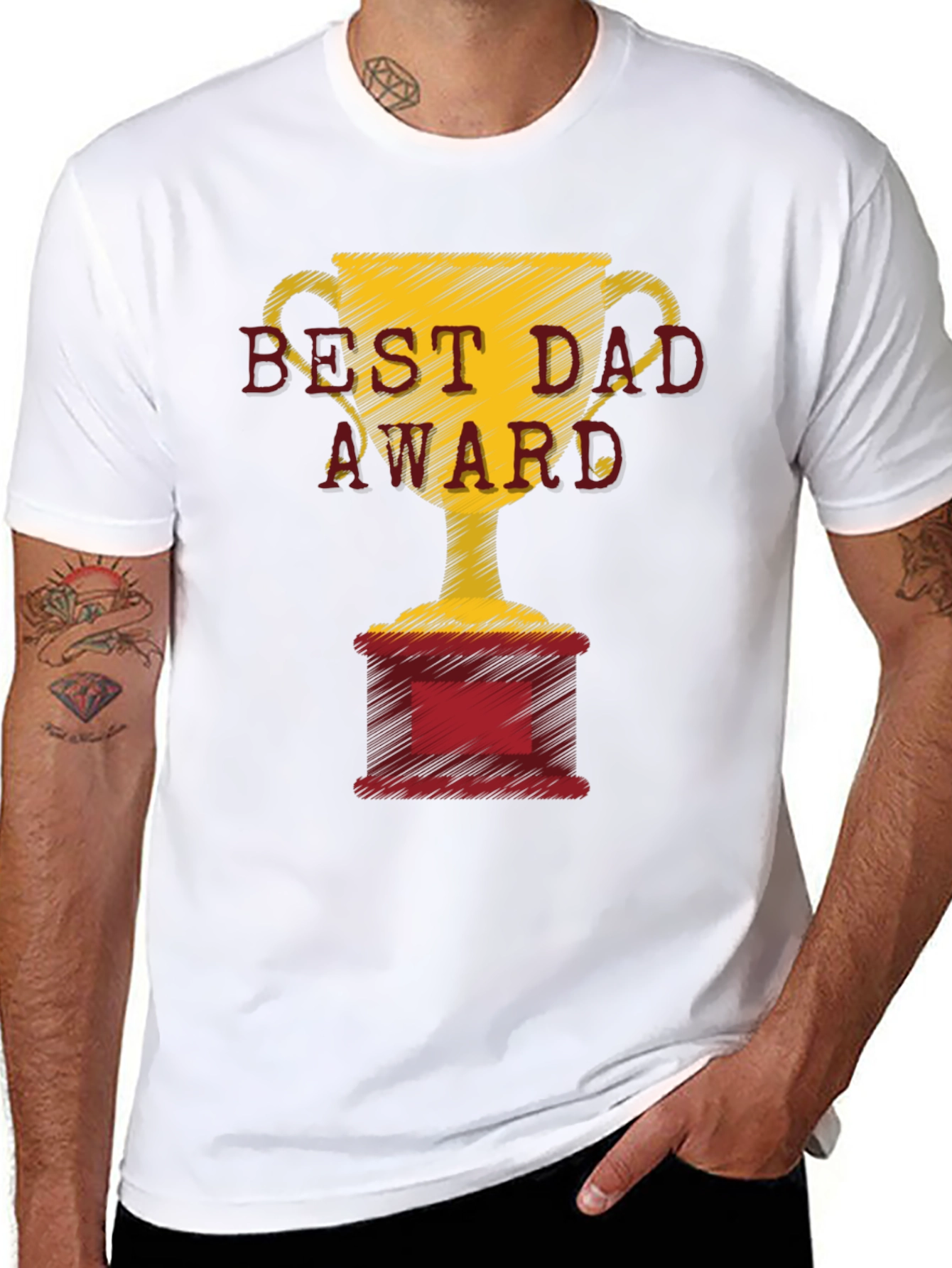 Best Dad Award Graphic T-Shirt - Fathers Day Gift