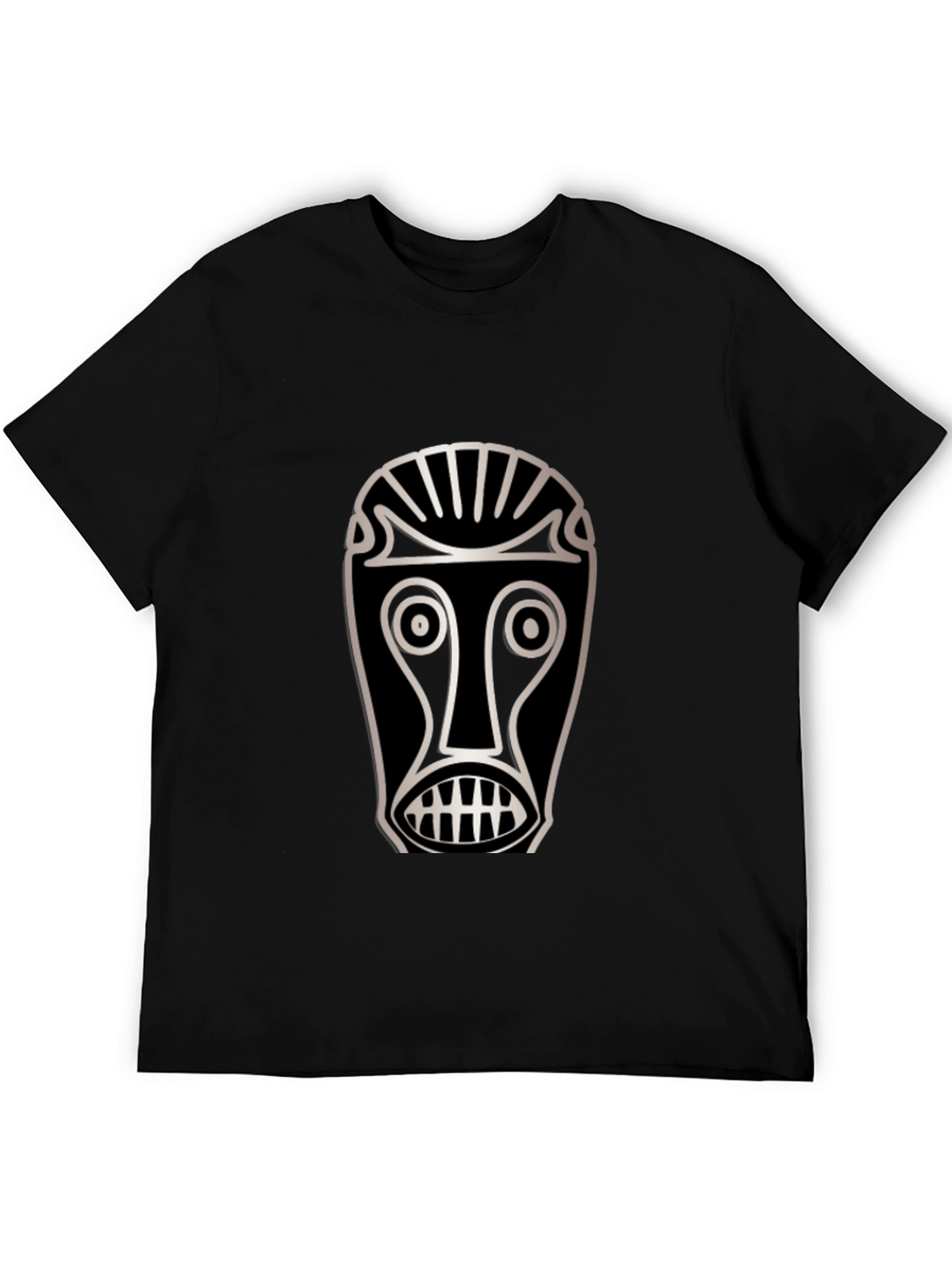 Tribal Mask Graphic T-Shirt - Unique Design