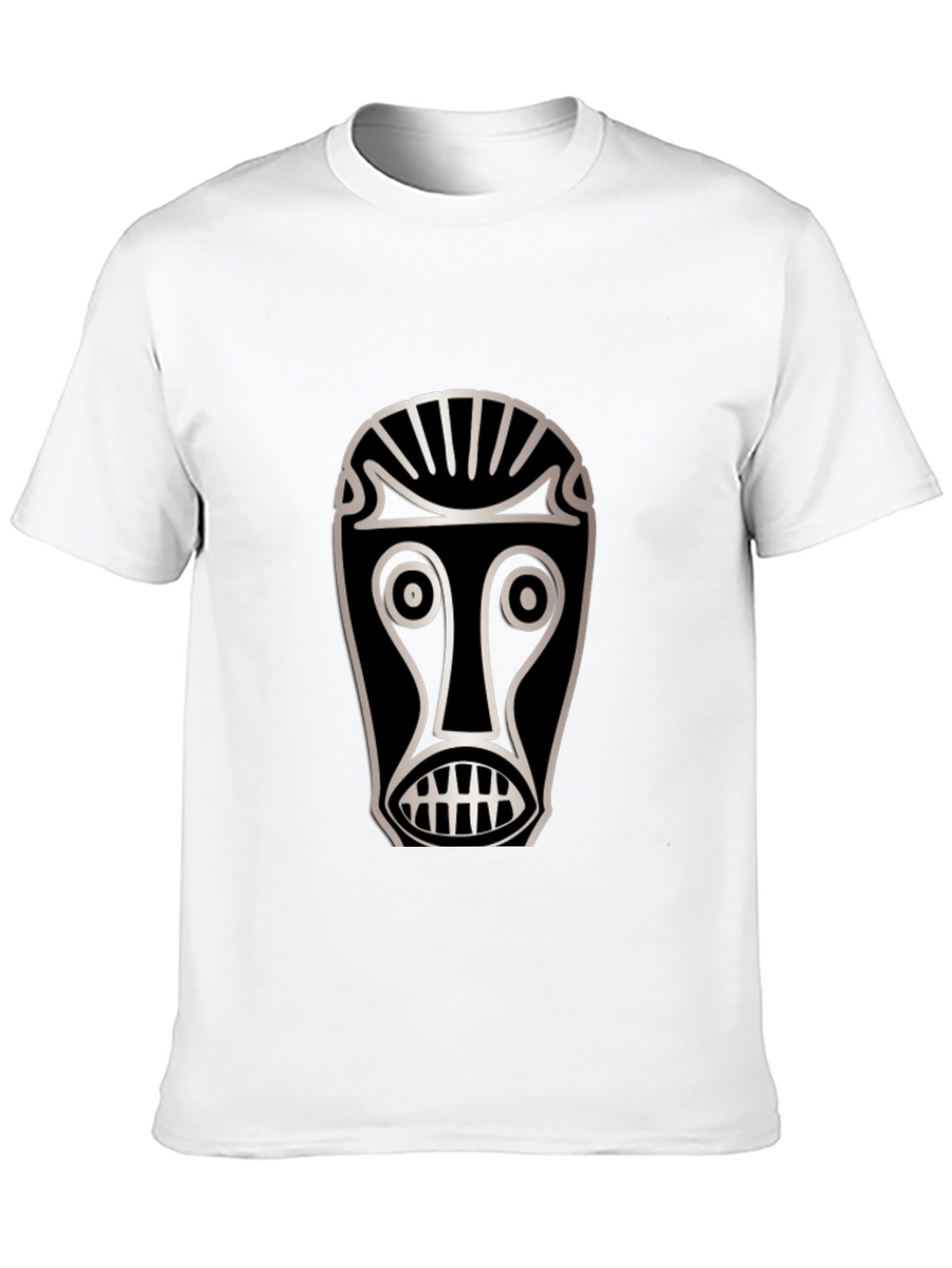 Tribal Mask Graphic T-Shirt - Unique Design