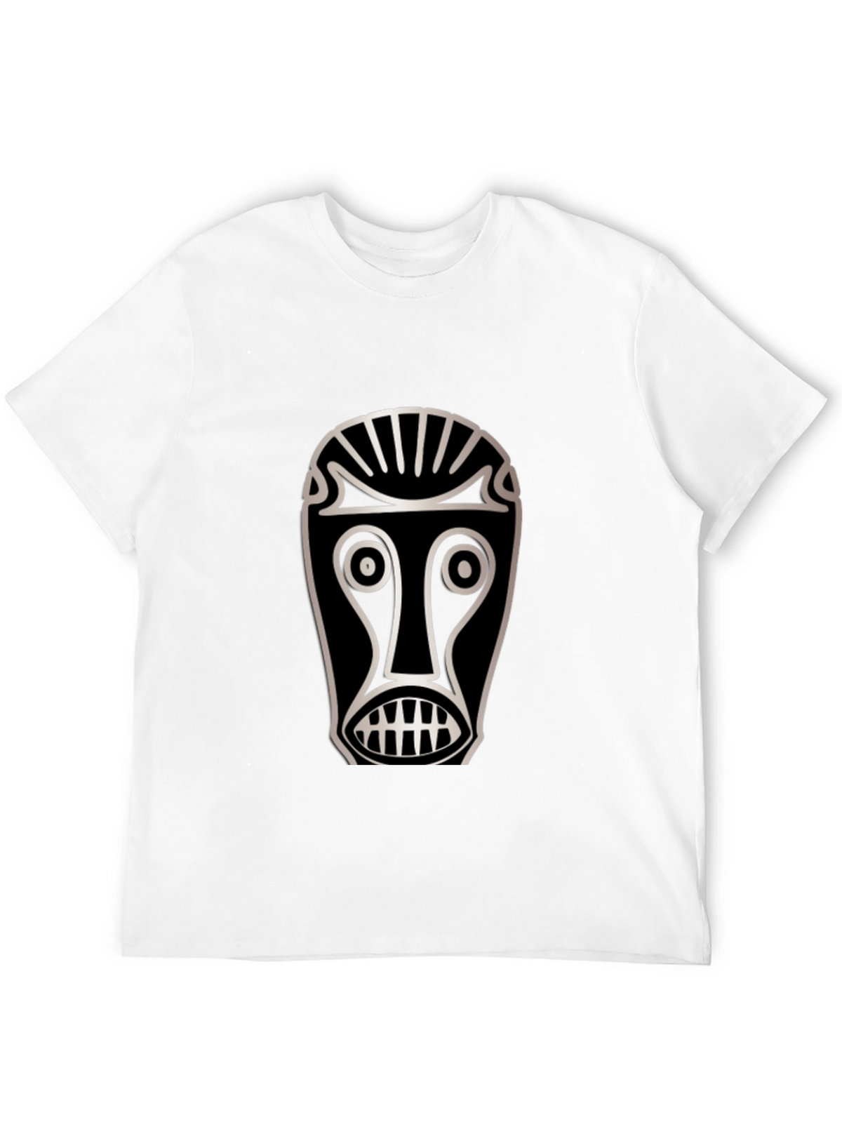Tribal Mask Graphic T-Shirt - Unique Design