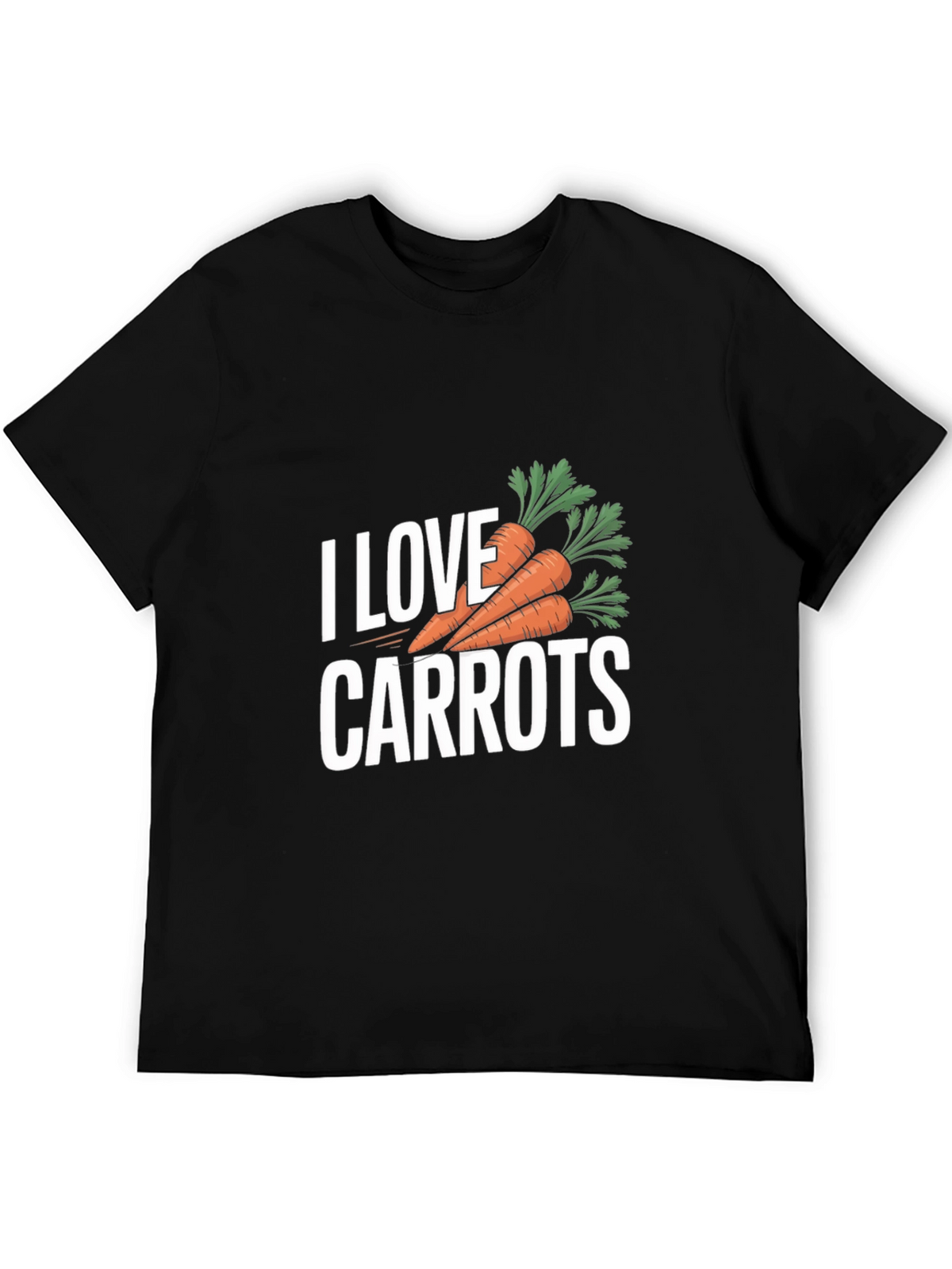 I Love Carrots T-Shirt - Black Carrot Lover Tee