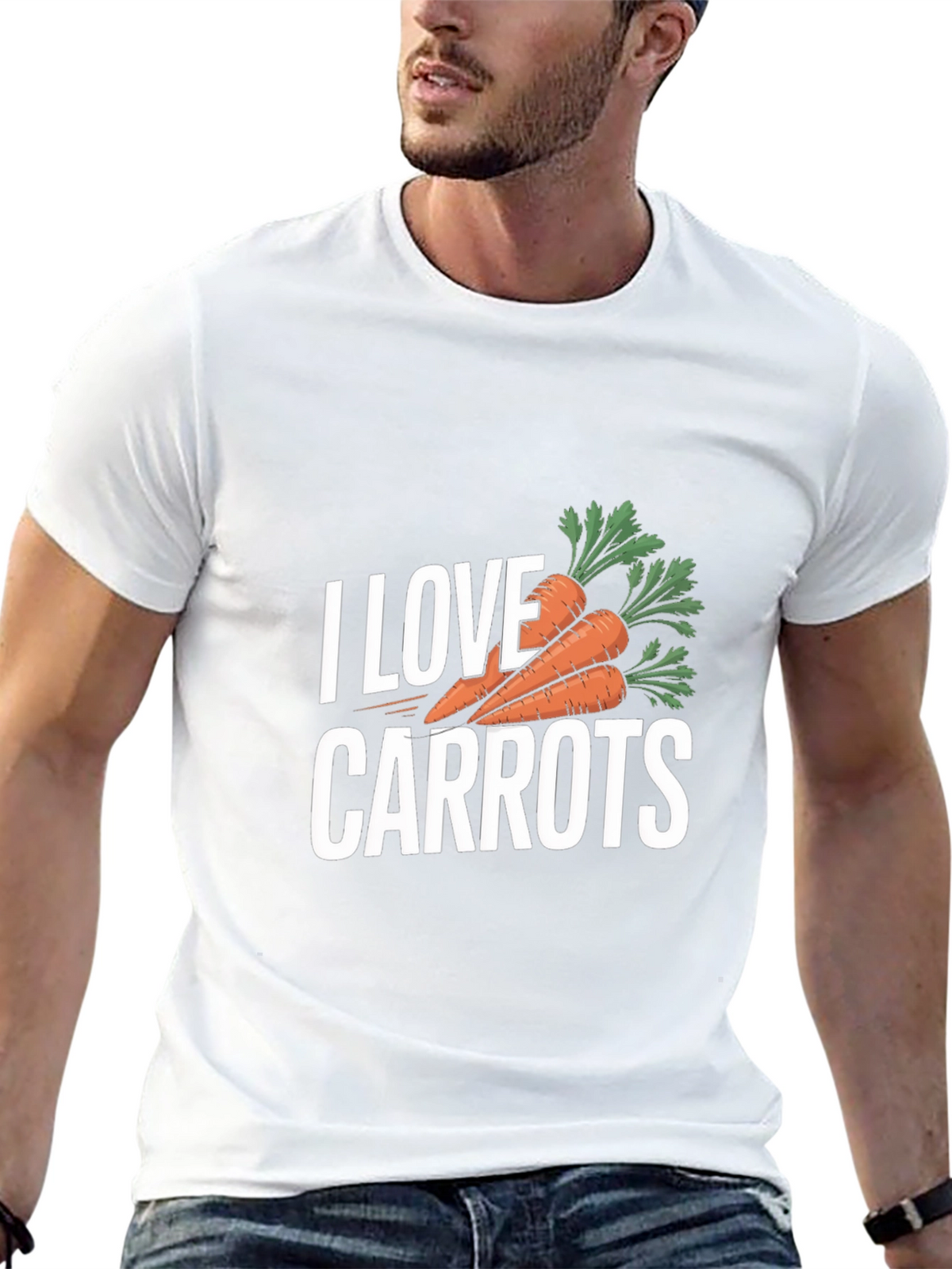 I Love Carrots T-Shirt - Black Carrot Lover Tee