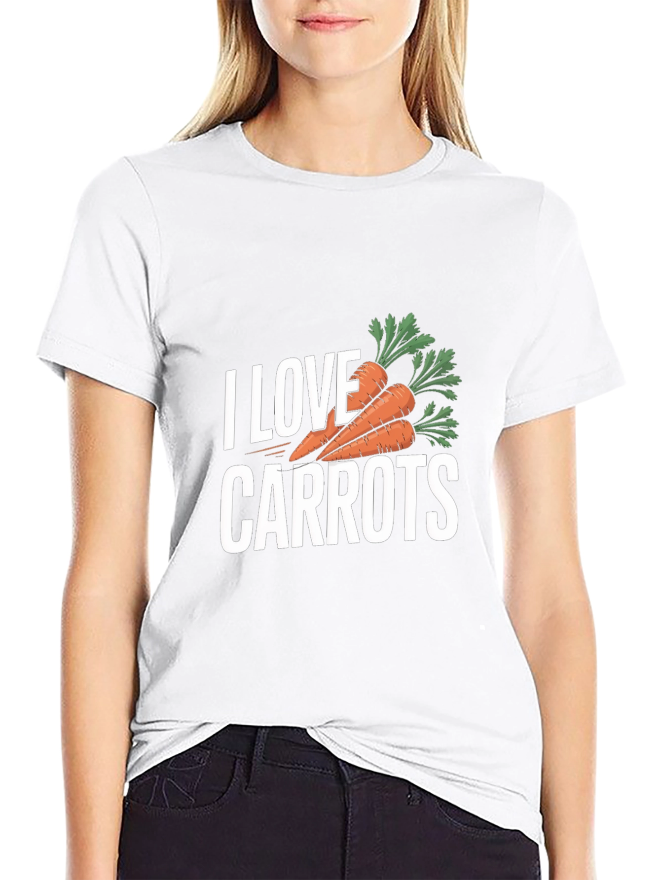 I Love Carrots T-Shirt - Black Carrot Lover Tee