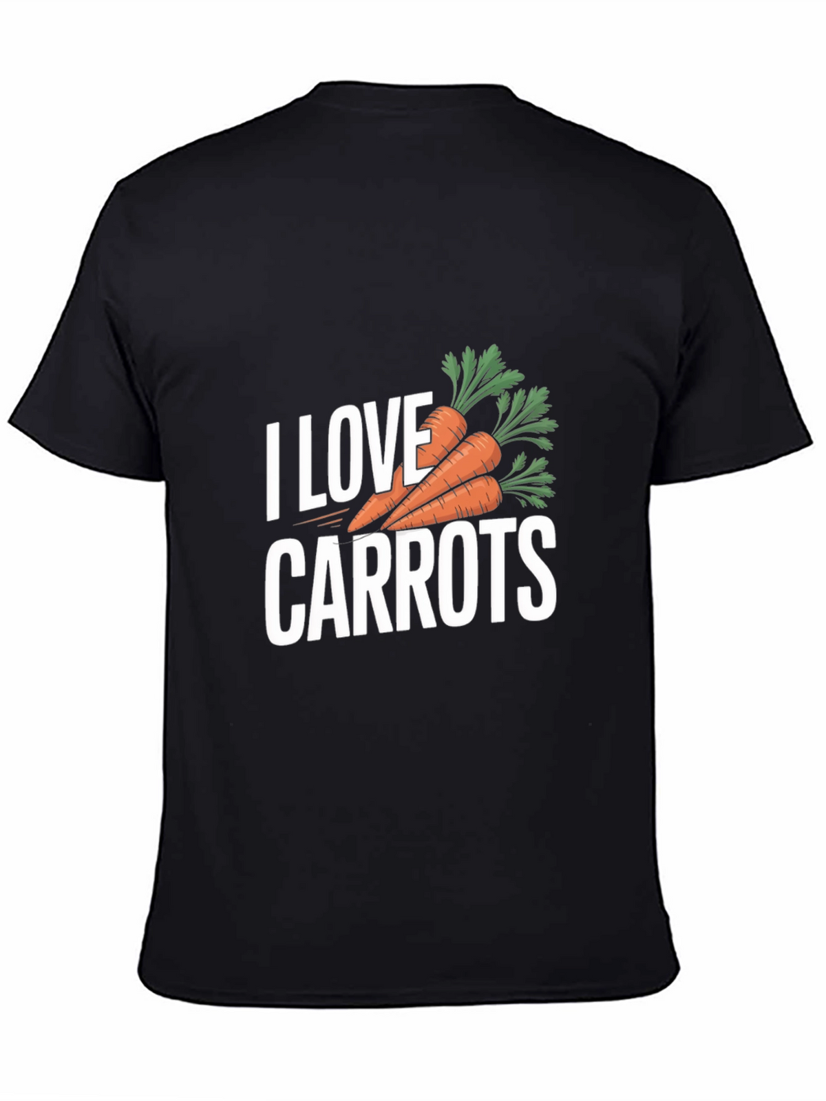 I Love Carrots T-Shirt - Black Carrot Lover Tee