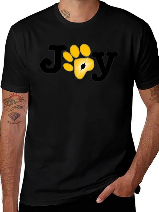Joy Paw Print T-Shirt - Unique Graphic Tee