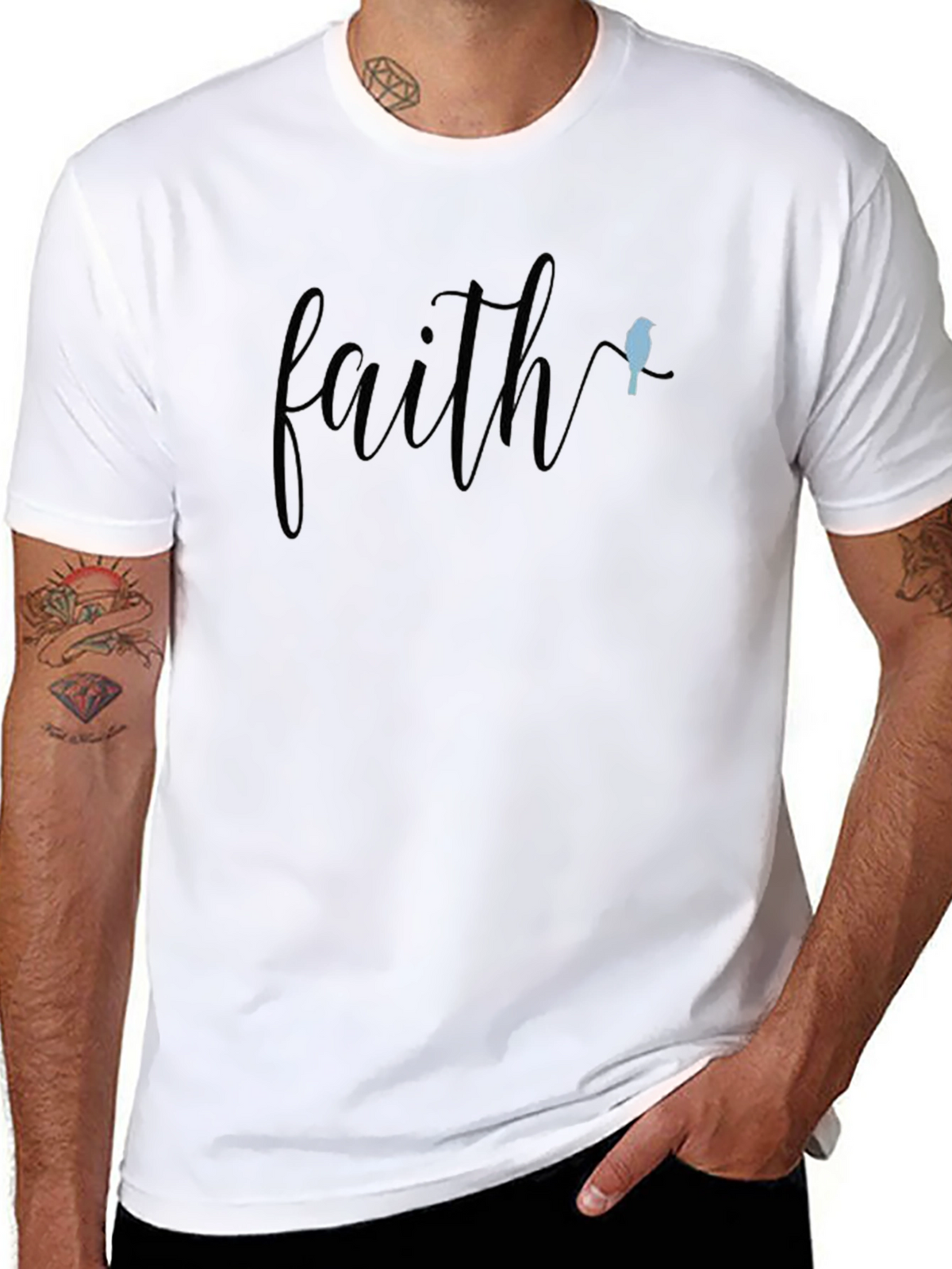 Faith Bird T-Shirt - Stylish & Inspiring Design