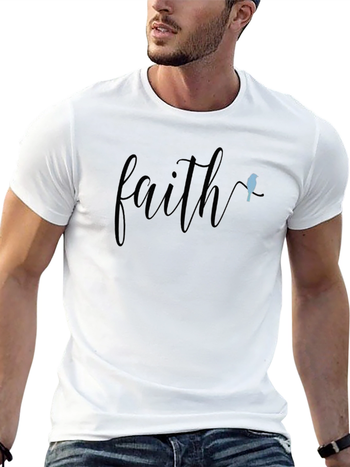 Faith Bird T-Shirt - Stylish & Inspiring Design