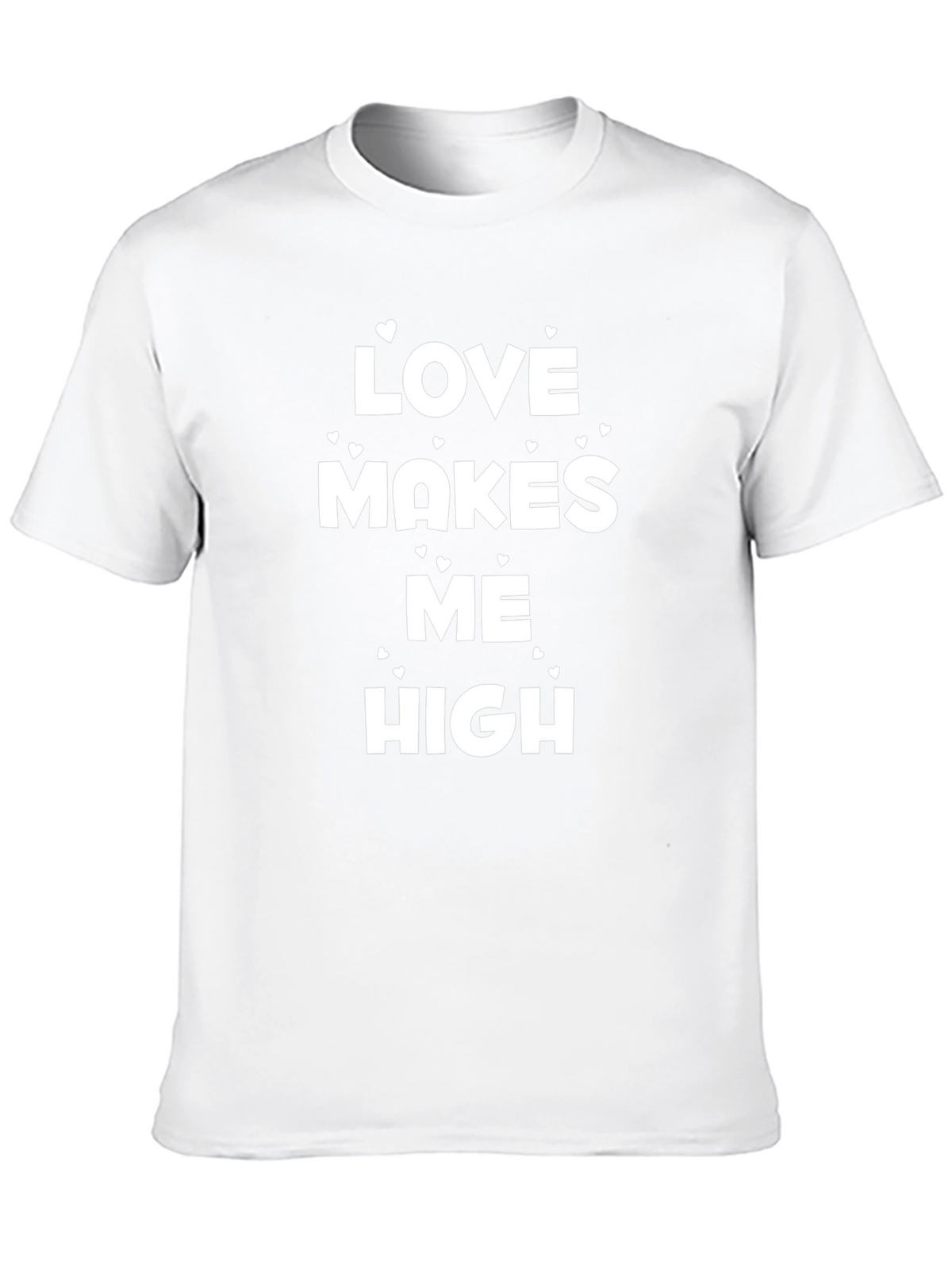 Love Makes Me High T-Shirt Black Casual Tee