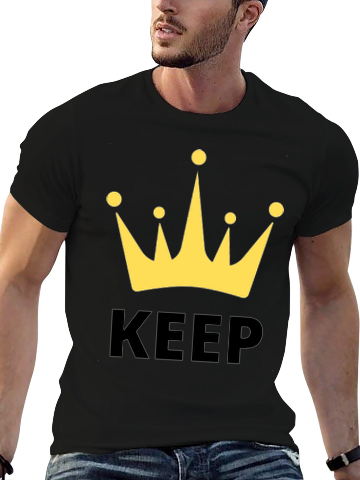 Keep Calm Crown T-Shirt - Black Graphic Tee
