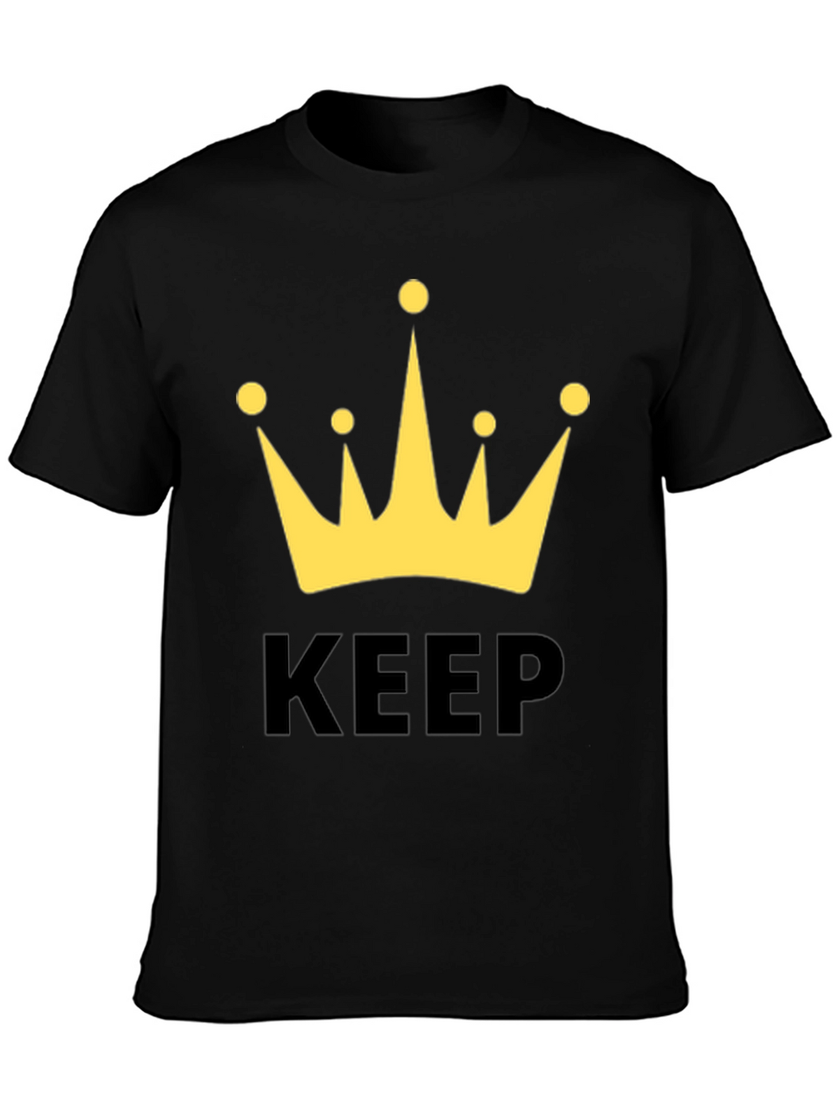 Keep Calm Crown T-Shirt - Black Graphic Tee