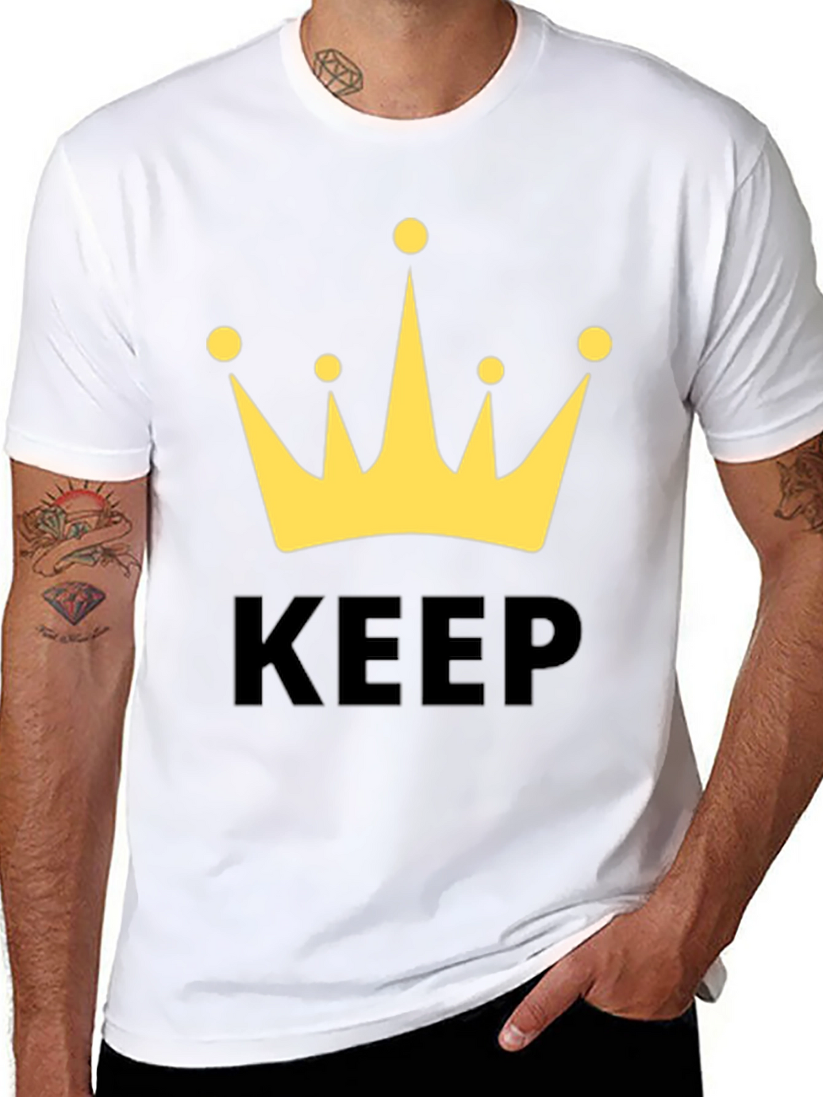 Keep Calm Crown T-Shirt - Black Graphic Tee