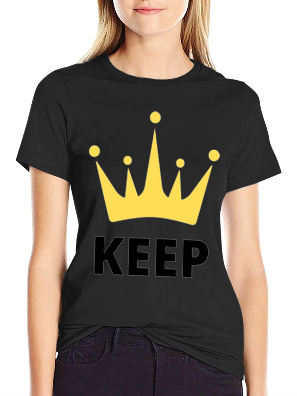 Keep Calm Crown T-Shirt - Black Graphic Tee