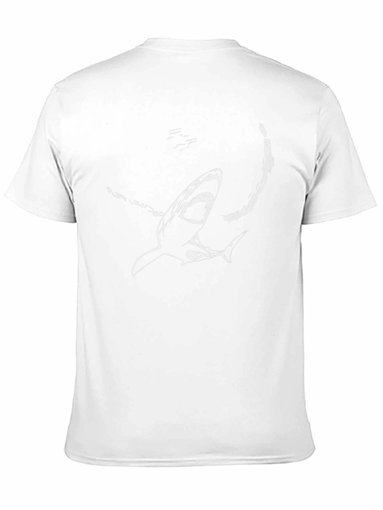 Shark Graphic Tee - Mens Black Cotton T-Shirt
