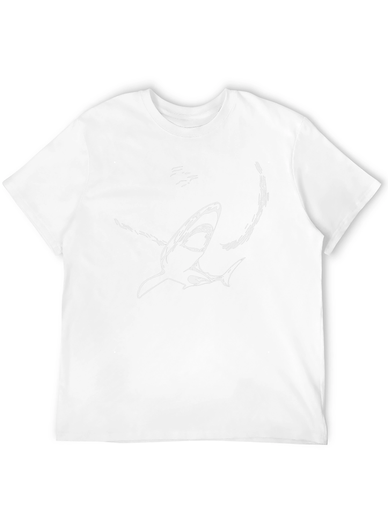 Shark Graphic Tee - Mens Black Cotton T-Shirt
