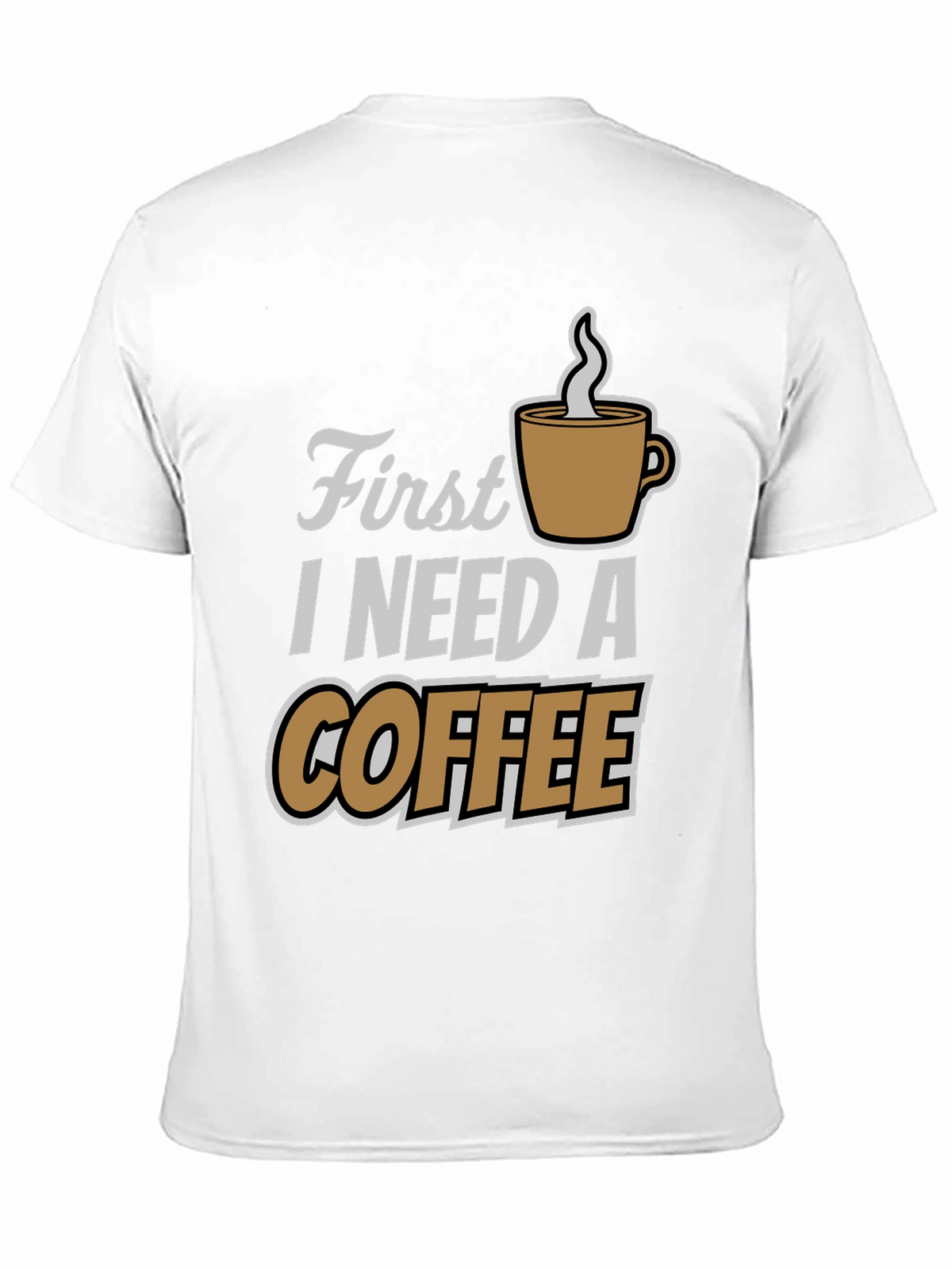First I Need Coffee Graphic Tee - Black