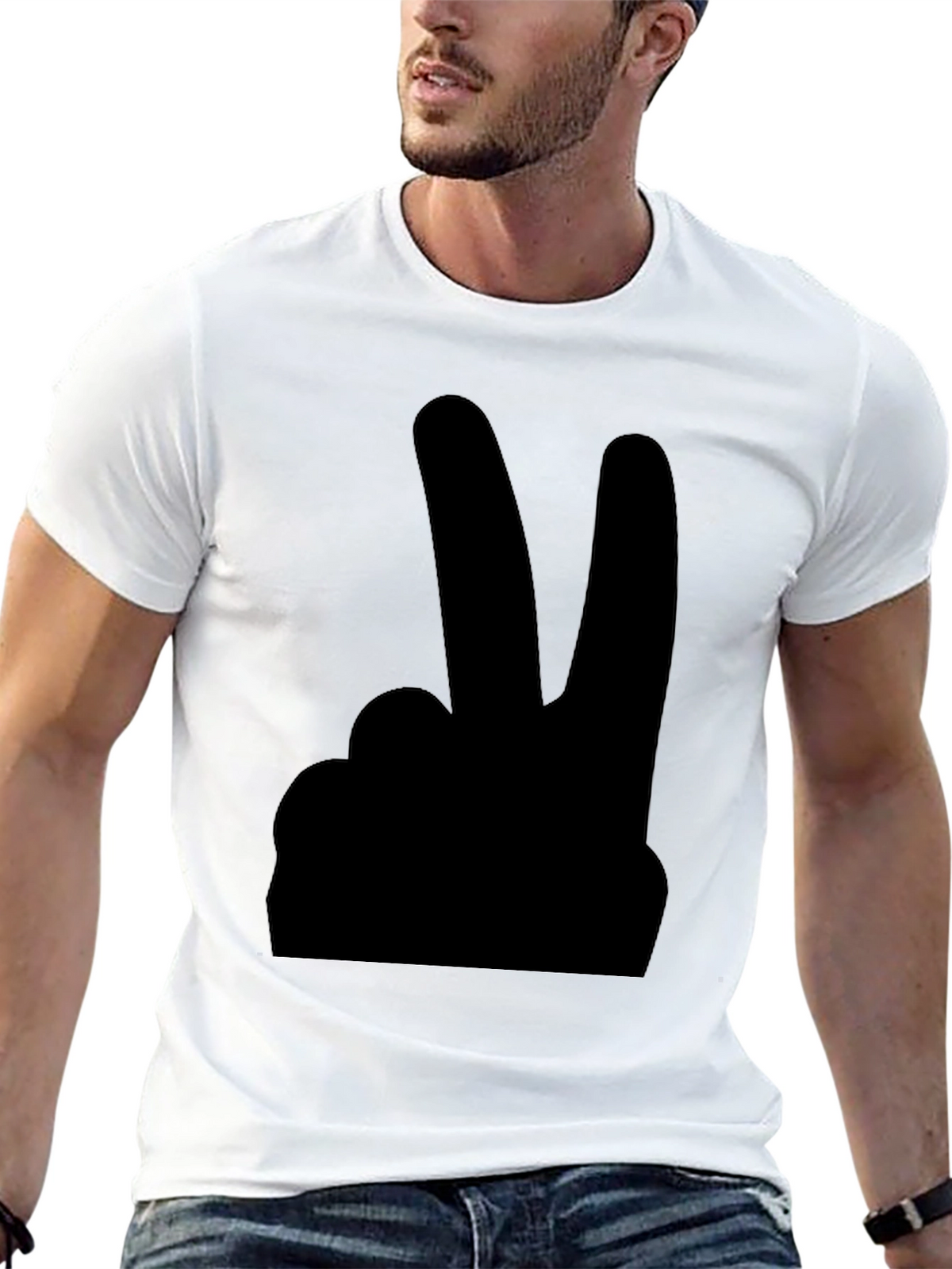 Peace Sign Black T-Shirt