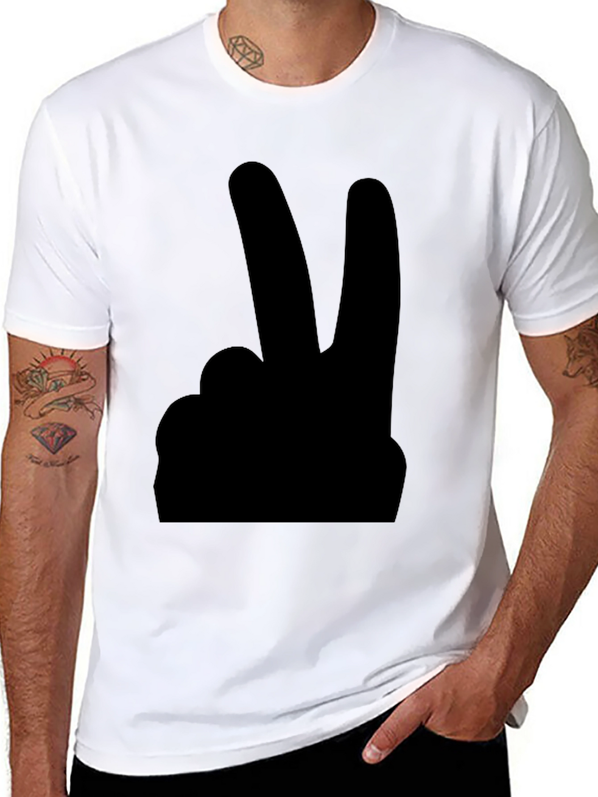 Peace Sign Black T-Shirt