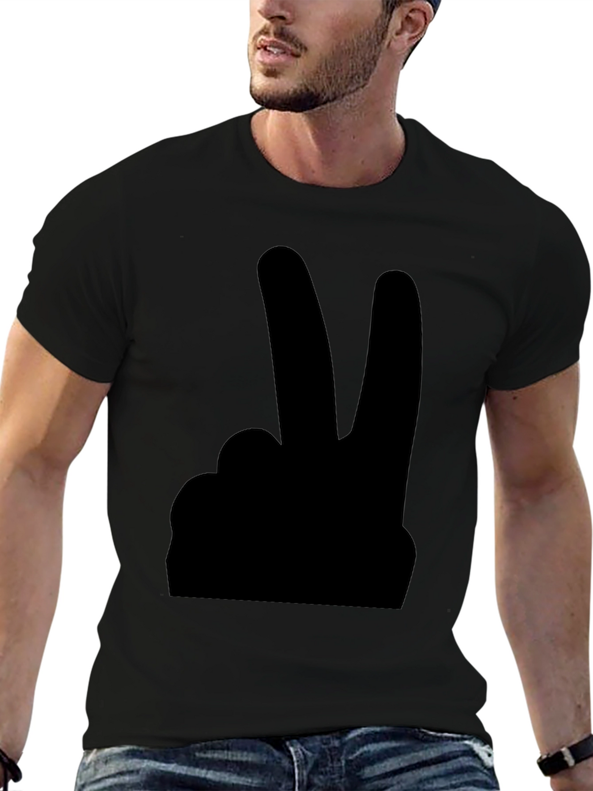 Peace Sign Black T-Shirt