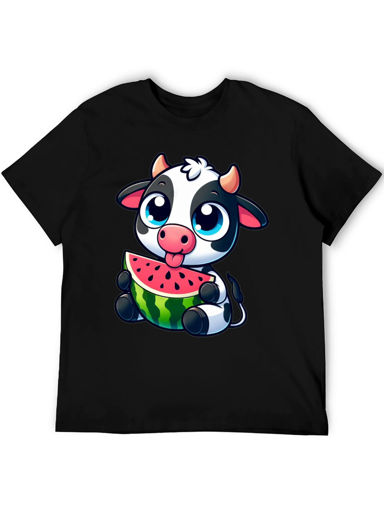 Cute Cow Watermelon Graphic Tee