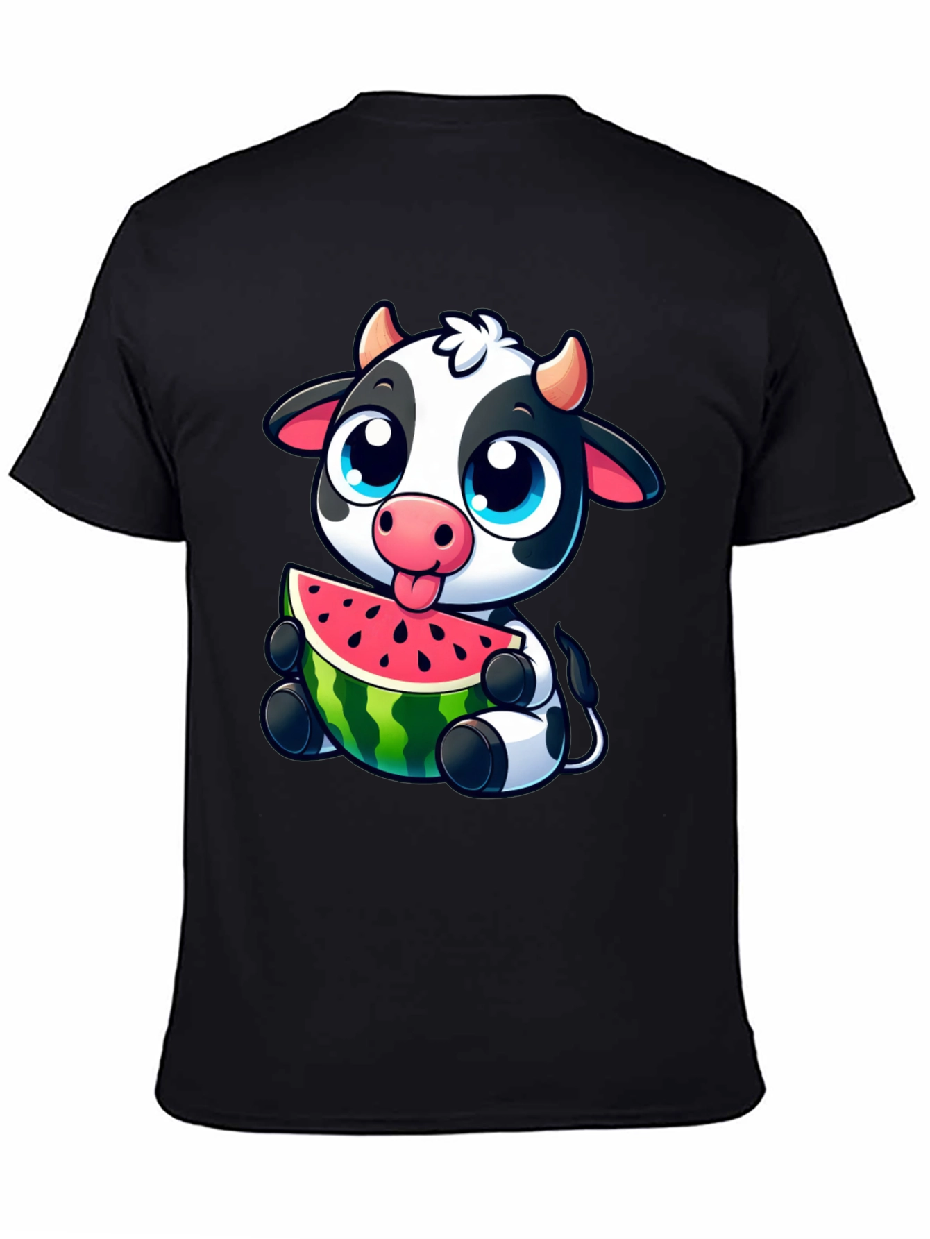 Cute Cow Watermelon Graphic Tee