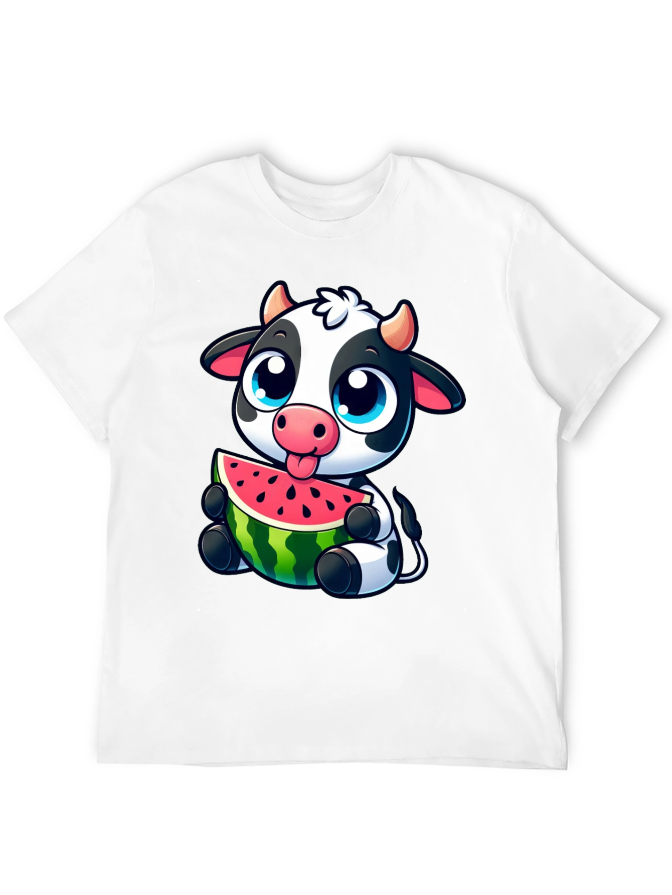 Cute Cow Watermelon Graphic Tee
