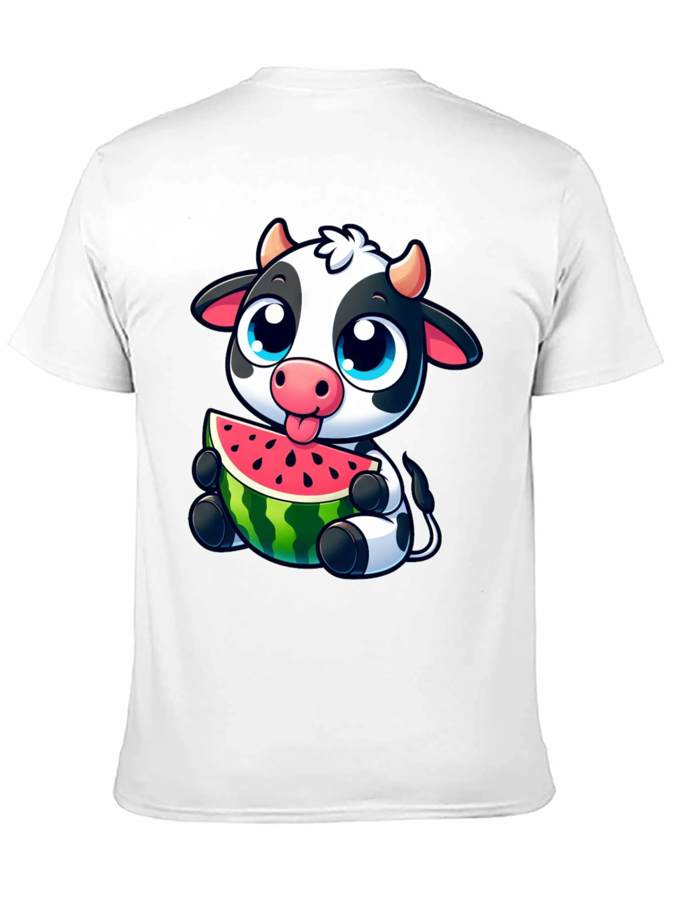 Cute Cow Watermelon Graphic Tee