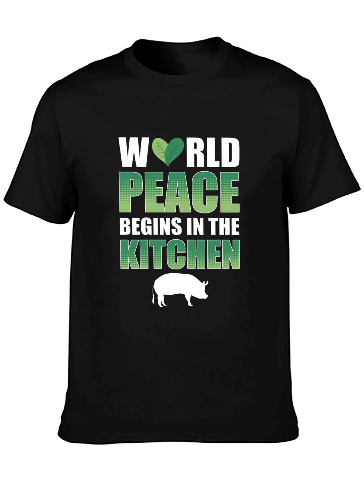 Vegan T-Shirt: World Peace Begins in the Kitchen