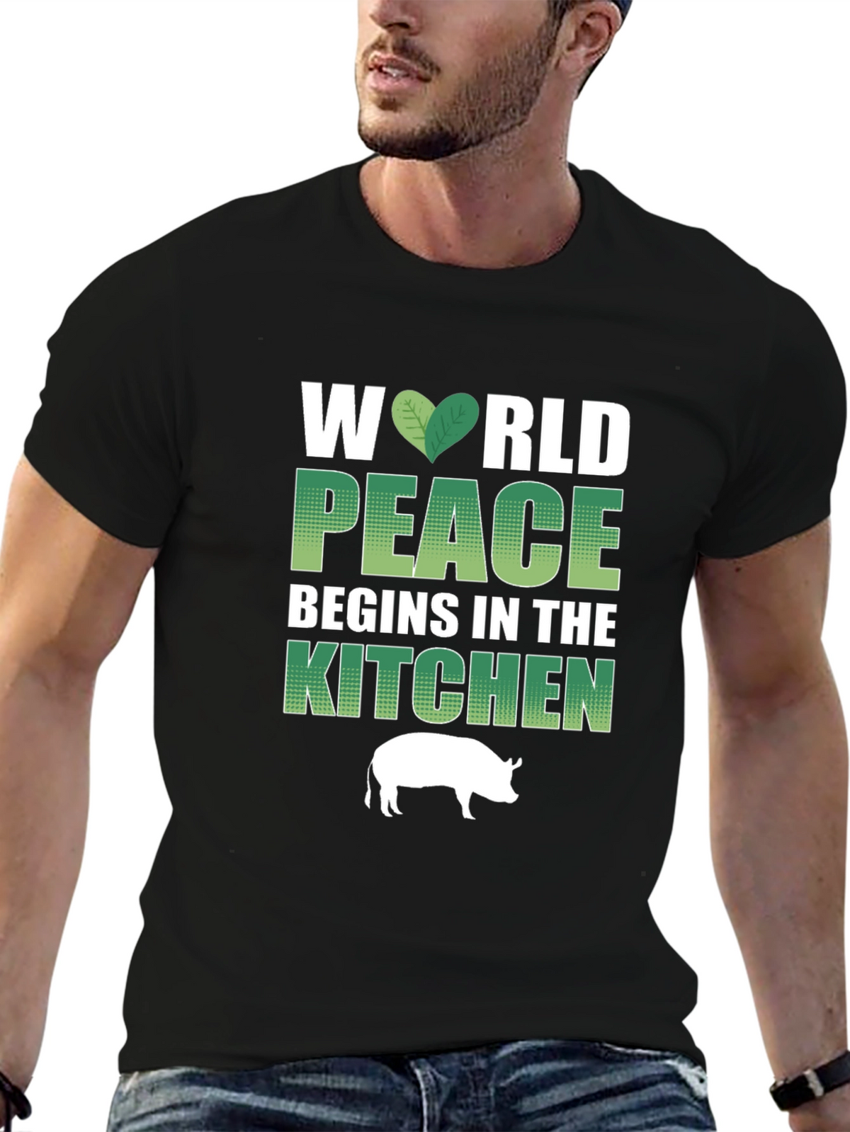 Vegan T-Shirt: World Peace Begins in the Kitchen