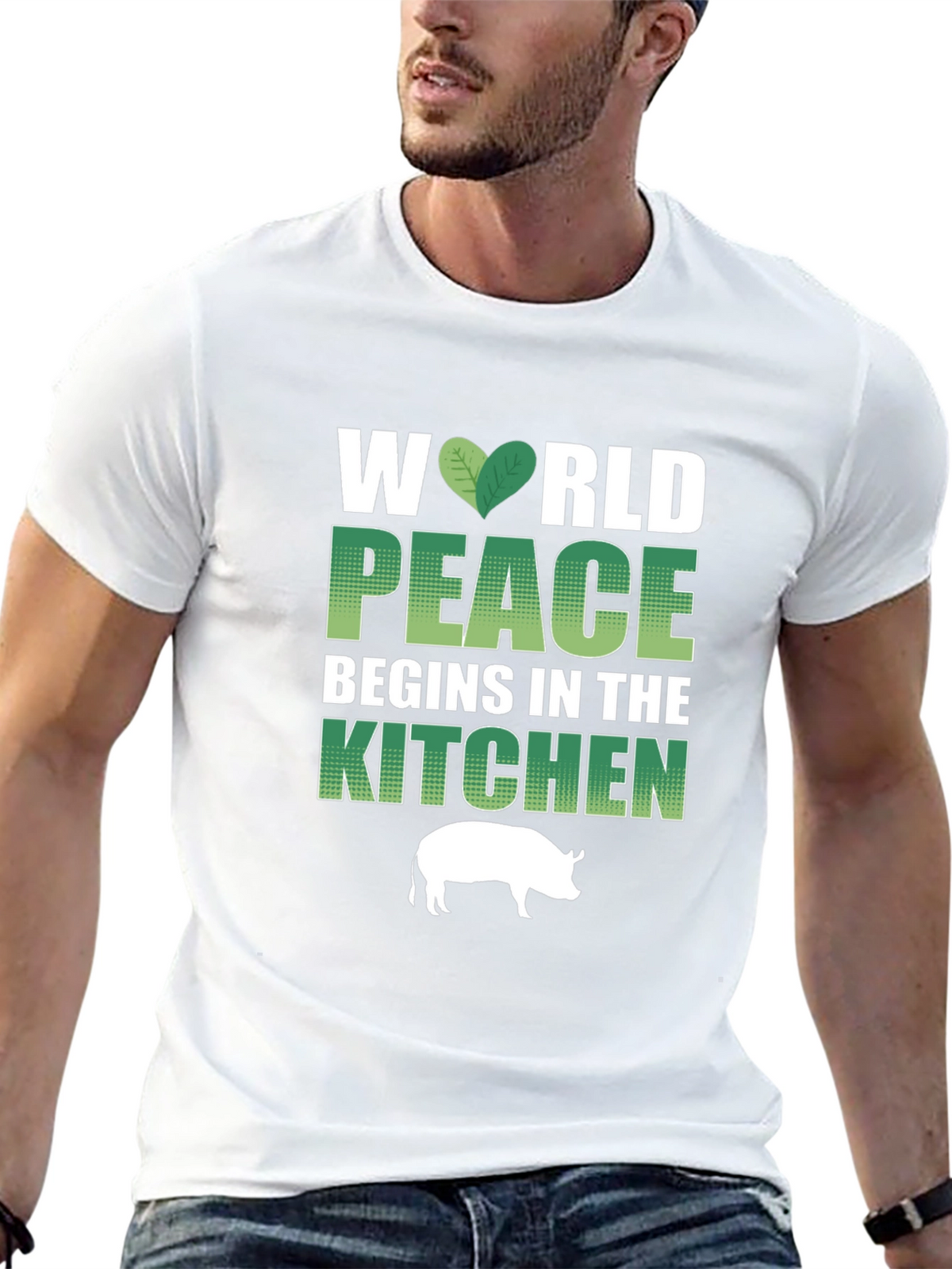 Vegan T-Shirt: World Peace Begins in the Kitchen