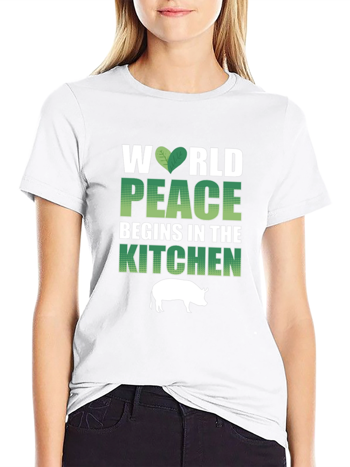Vegan T-Shirt: World Peace Begins in the Kitchen