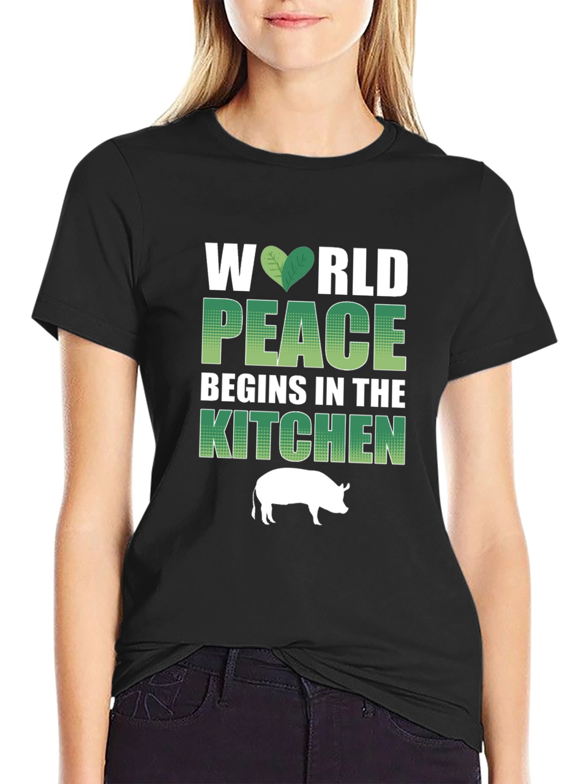 Vegan T-Shirt: World Peace Begins in the Kitchen