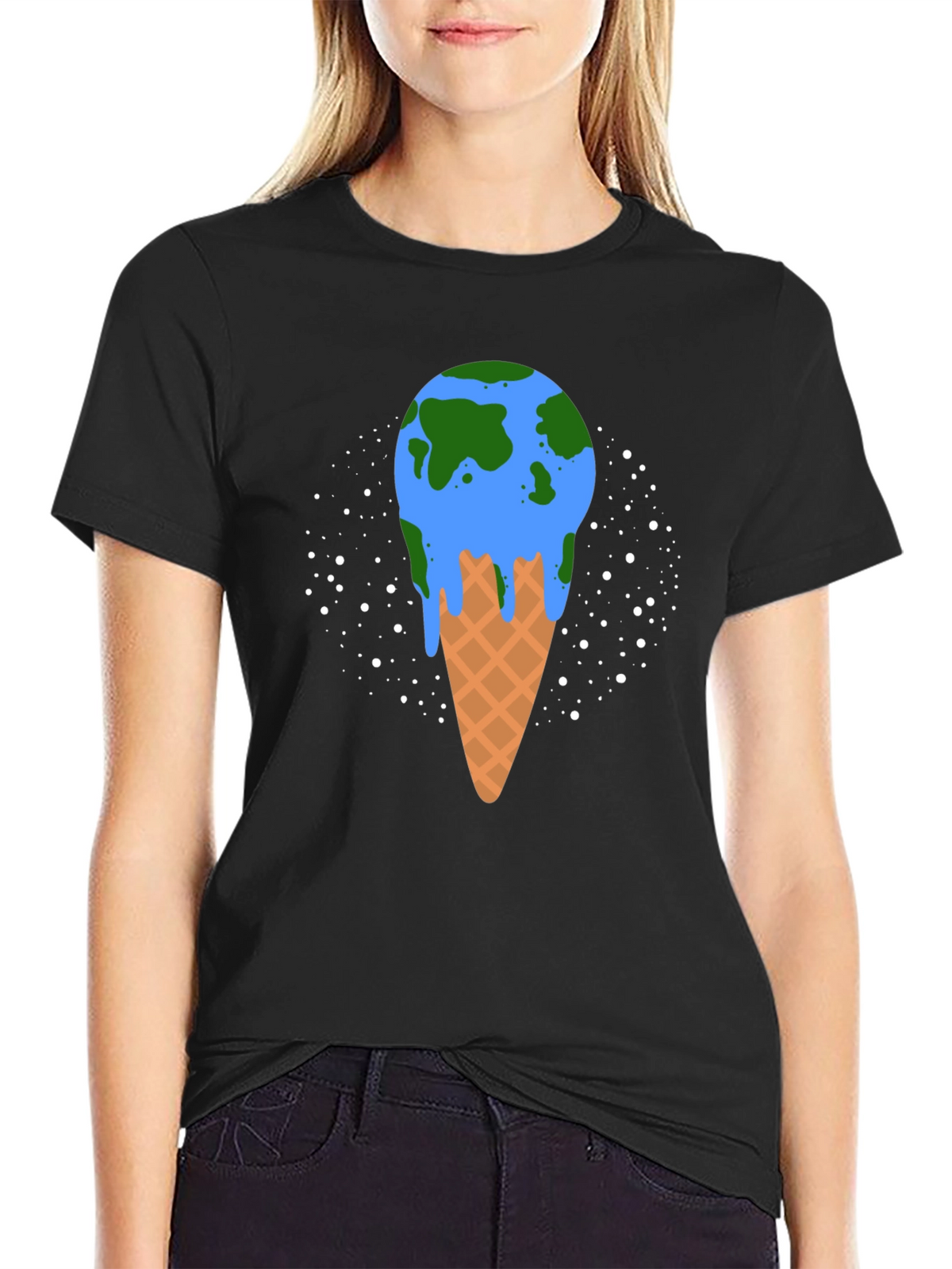 Melting Earth Ice Cream Graphic Tee