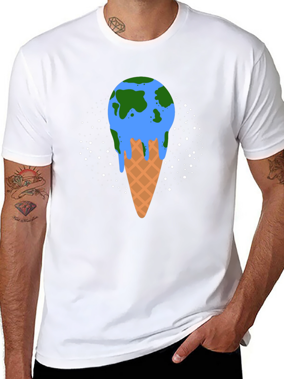 Melting Earth Ice Cream Graphic Tee
