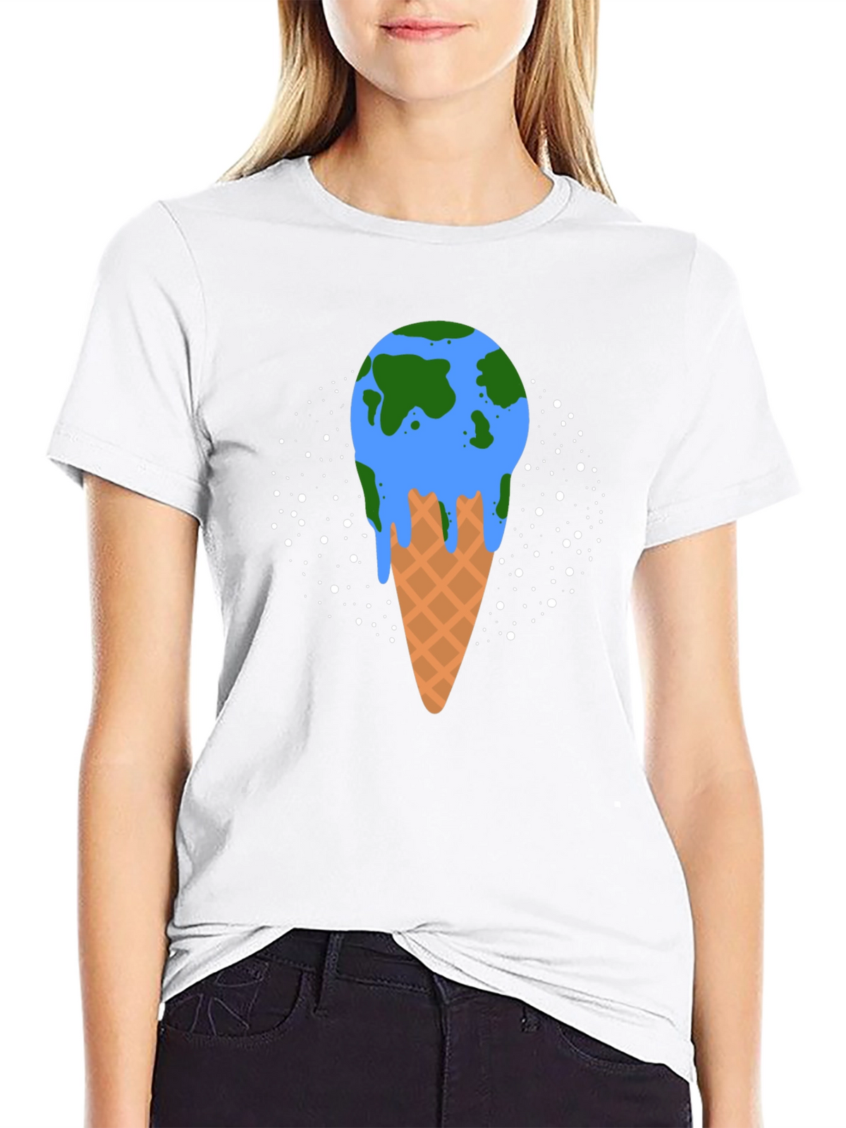 Melting Earth Ice Cream Graphic Tee