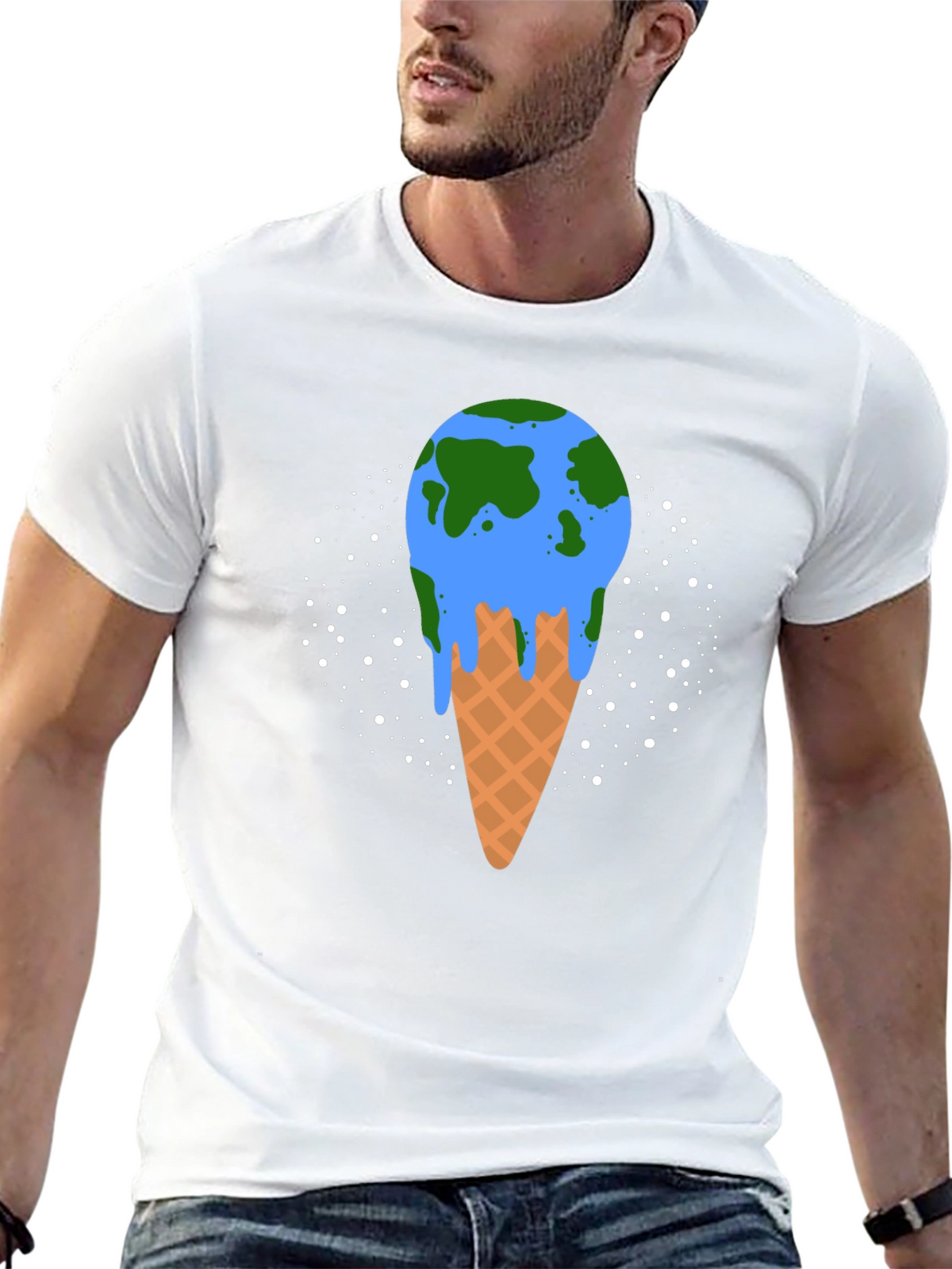 Melting Earth Ice Cream Graphic Tee