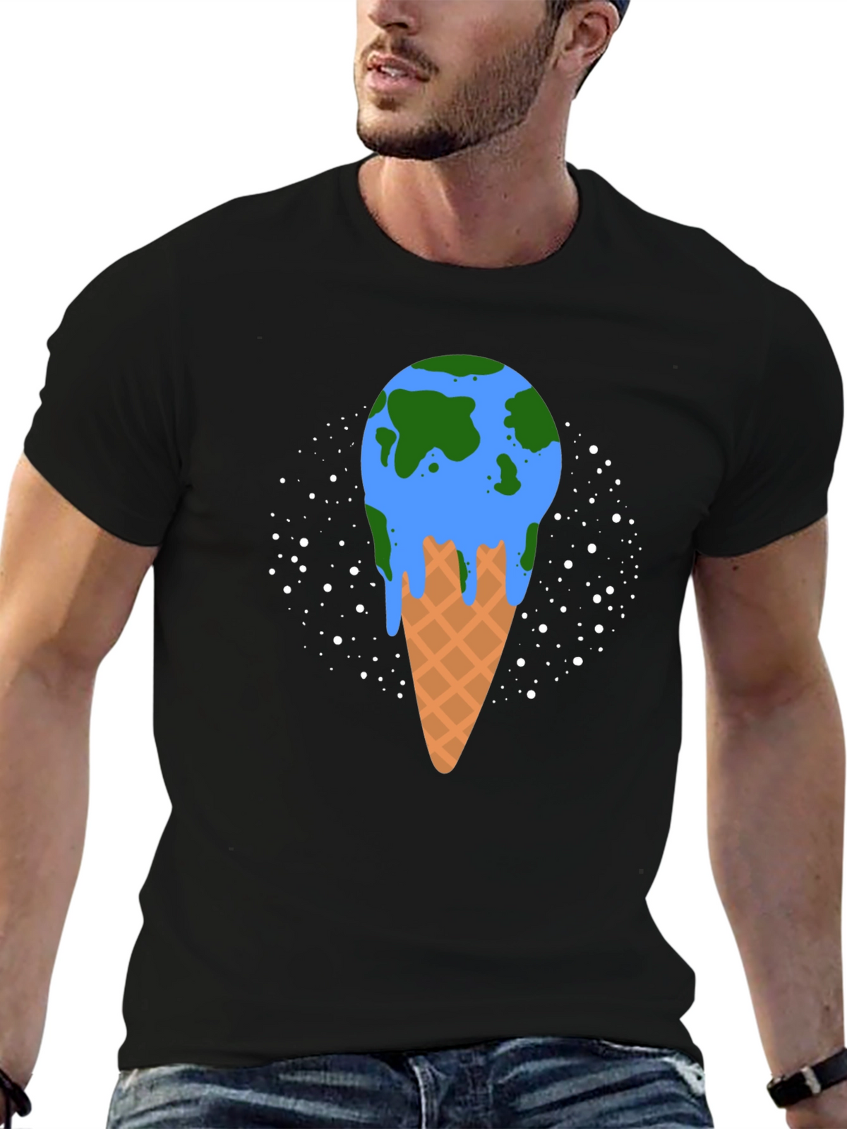 Melting Earth Ice Cream Graphic Tee