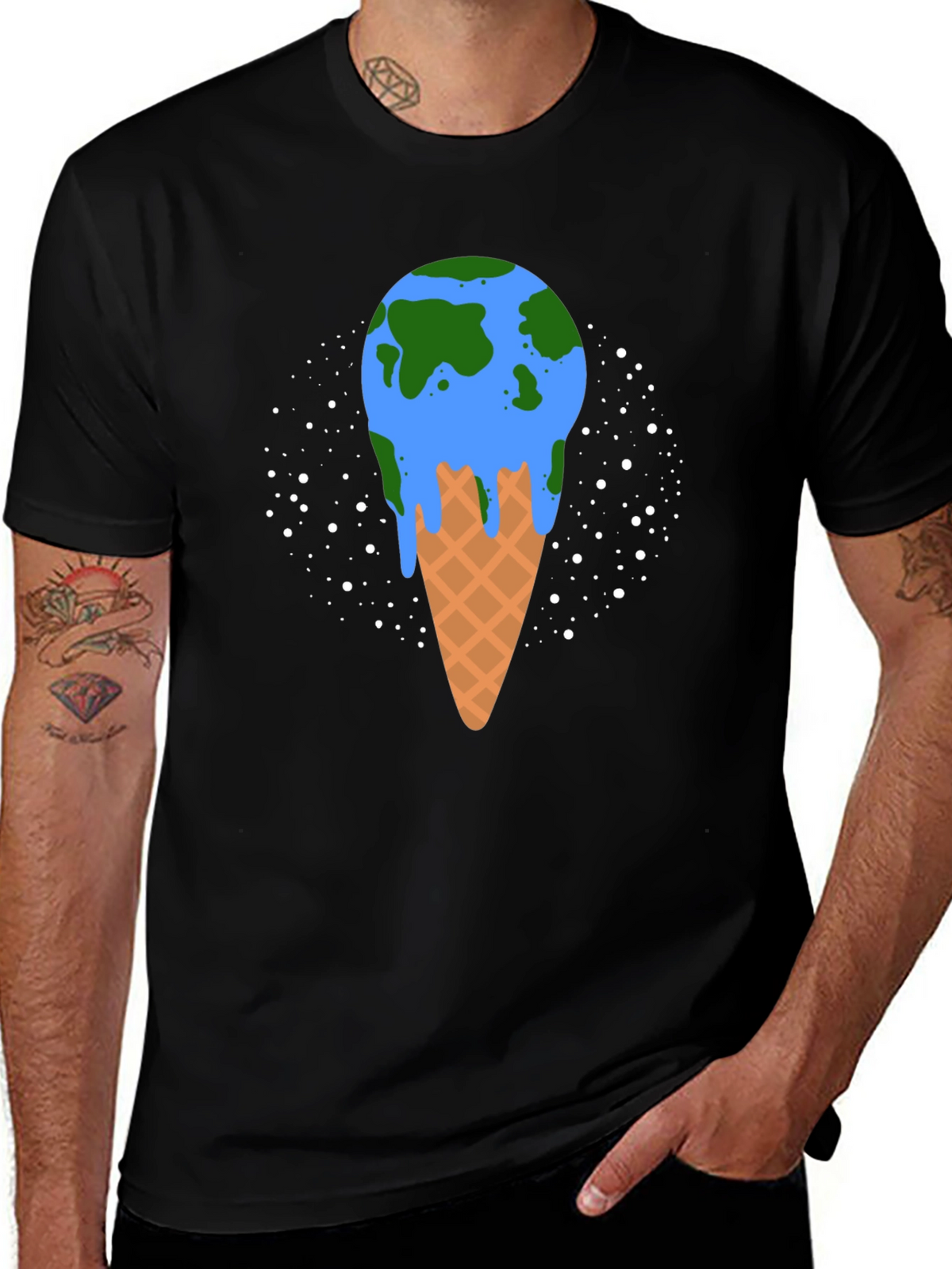 Melting Earth Ice Cream Graphic Tee