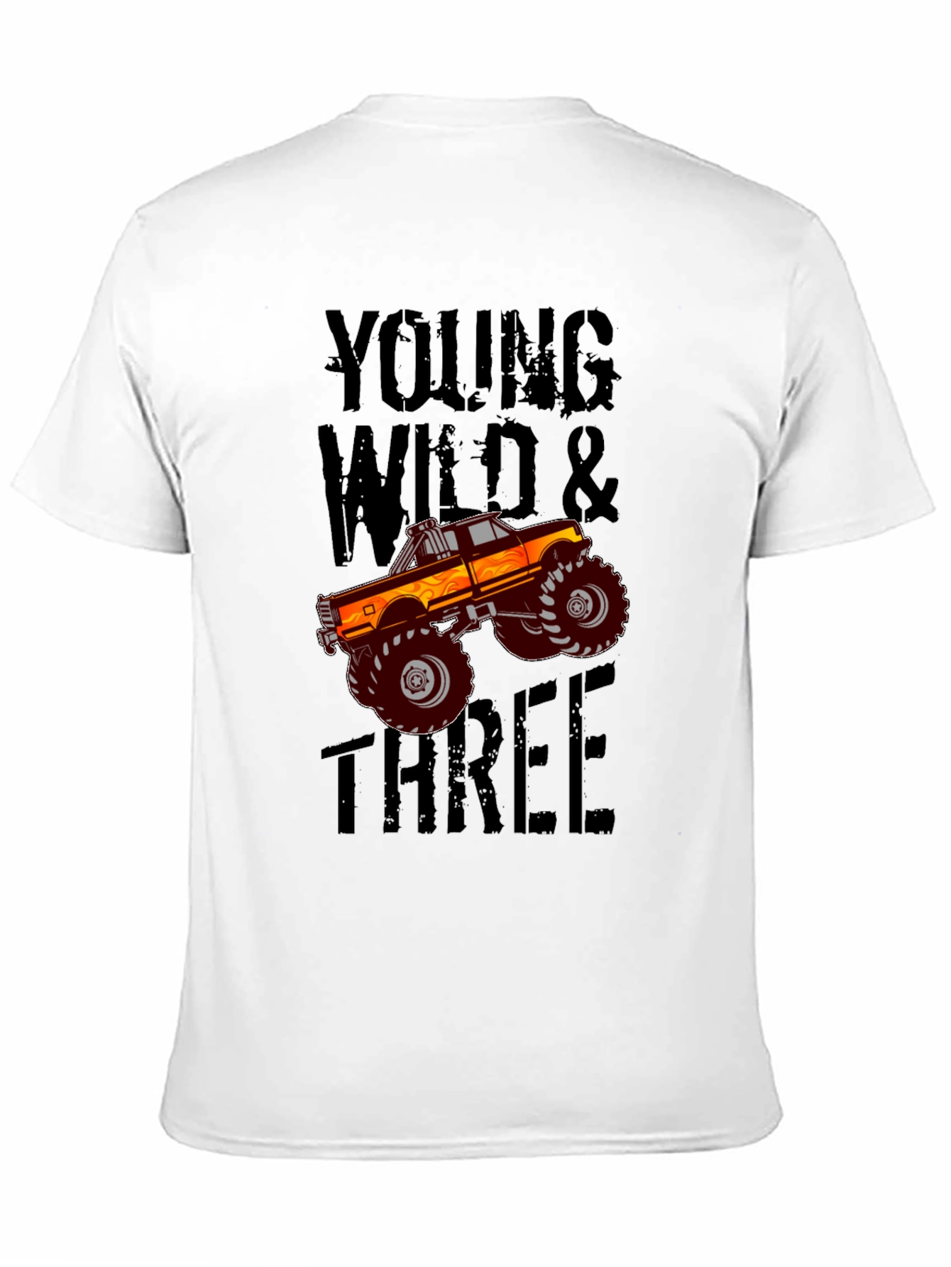 Young Wild & Three Monster Truck Graphic T-Shirt