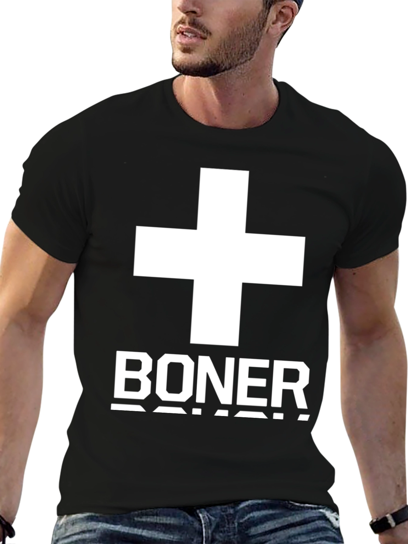 Swiss Boner Graphic Tee - Funny Black T-Shirt