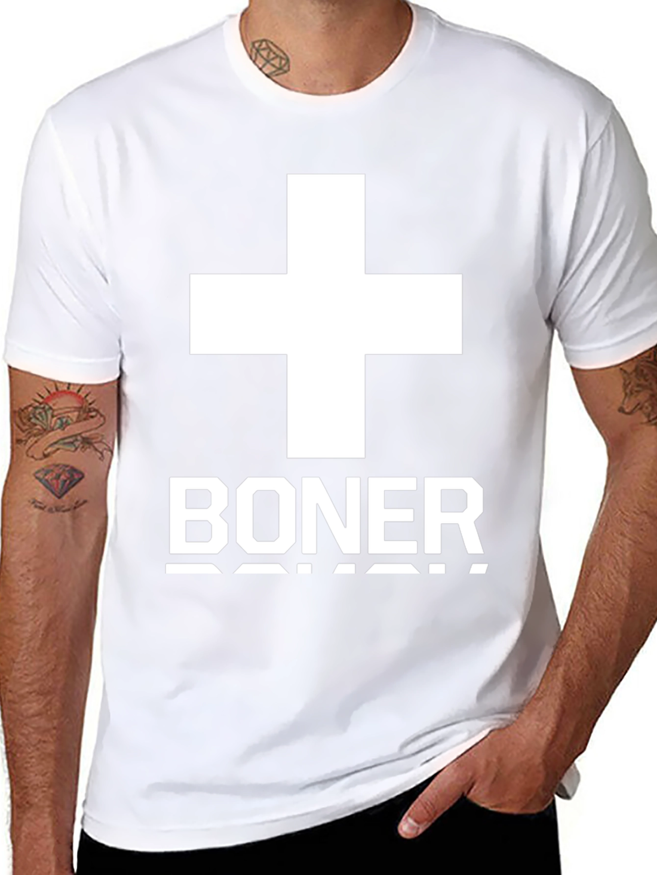 Swiss Boner Graphic Tee - Funny Black T-Shirt