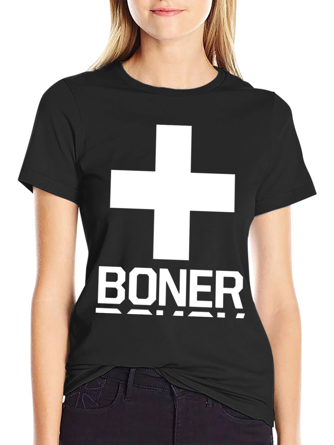 Swiss Boner Graphic Tee - Funny Black T-Shirt