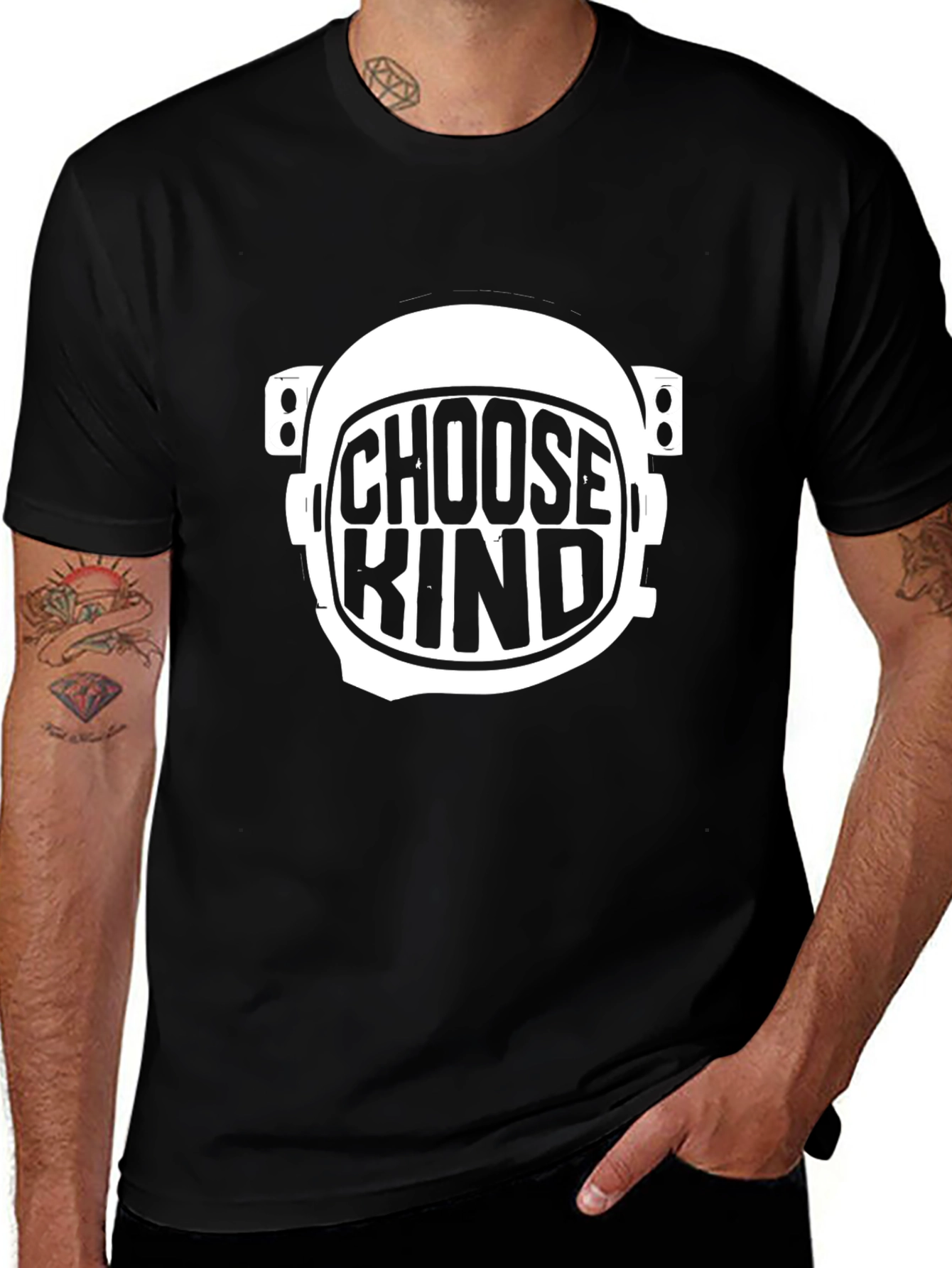 Choose Kind Astronaut Helmet Graphic Tee