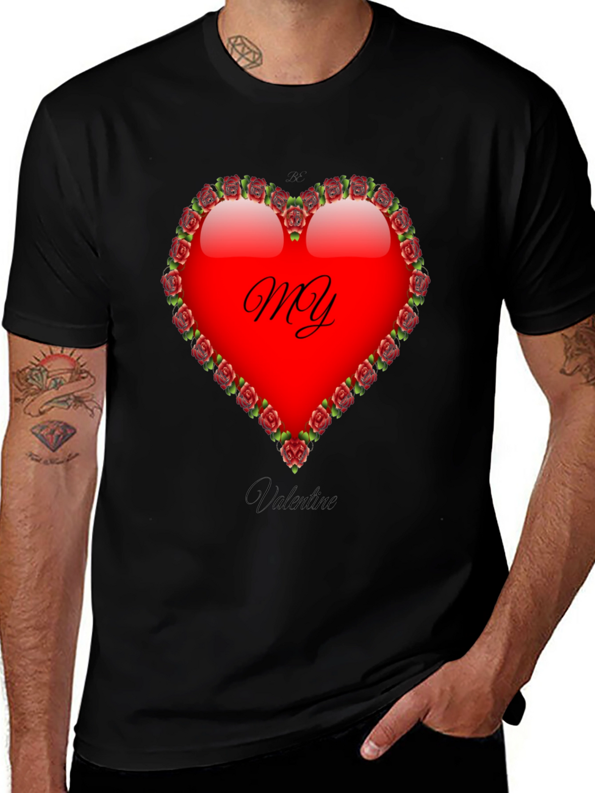 My Valentine T-Shirt: Heart & Roses