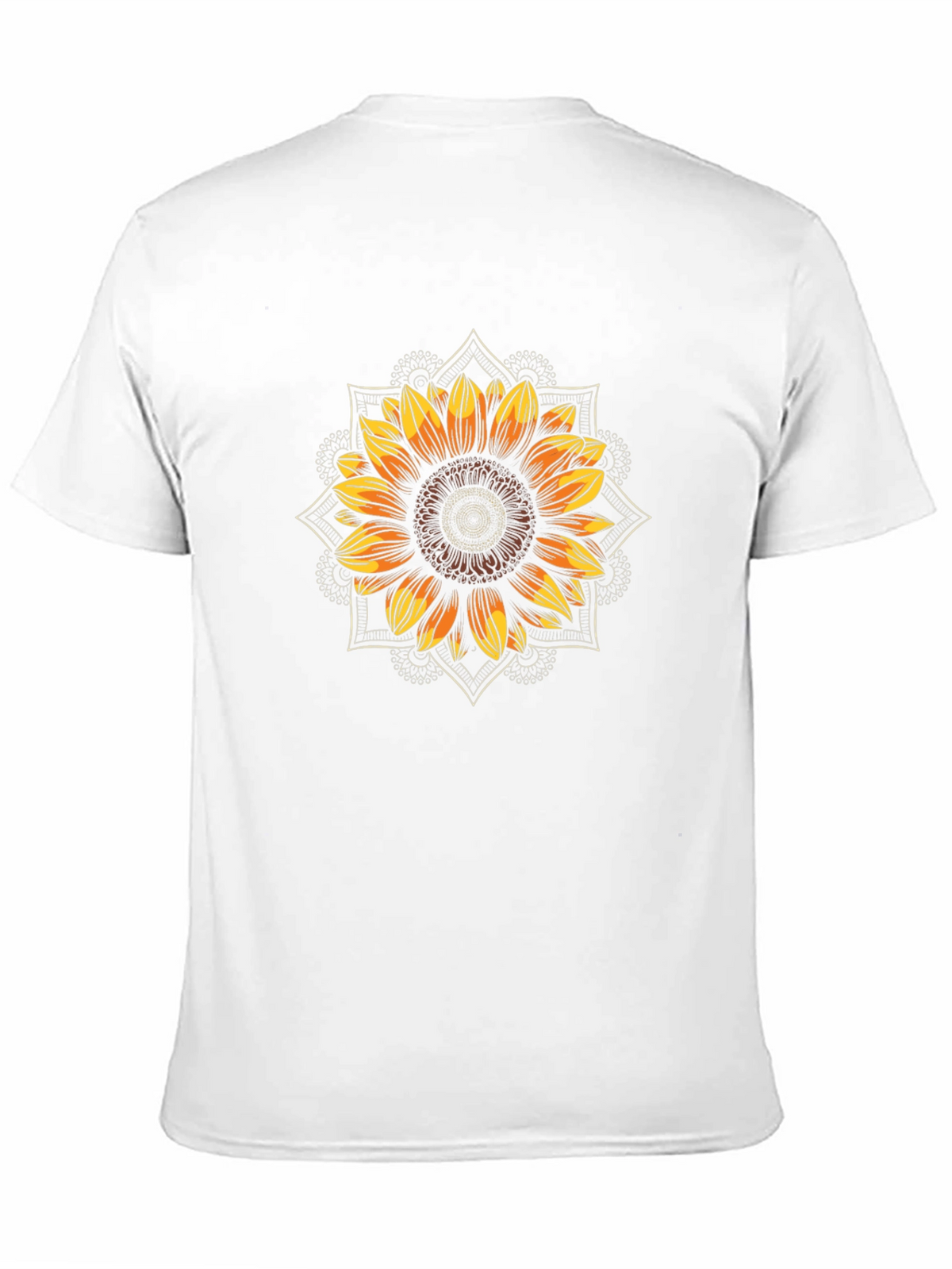 Sunflower Mandala Graphic Print T-Shirt