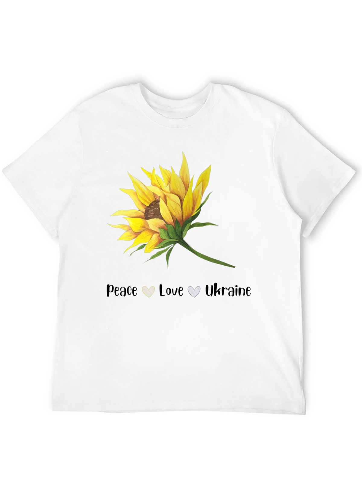 Peace Love Ukraine Sunflower Graphic T-Shirt