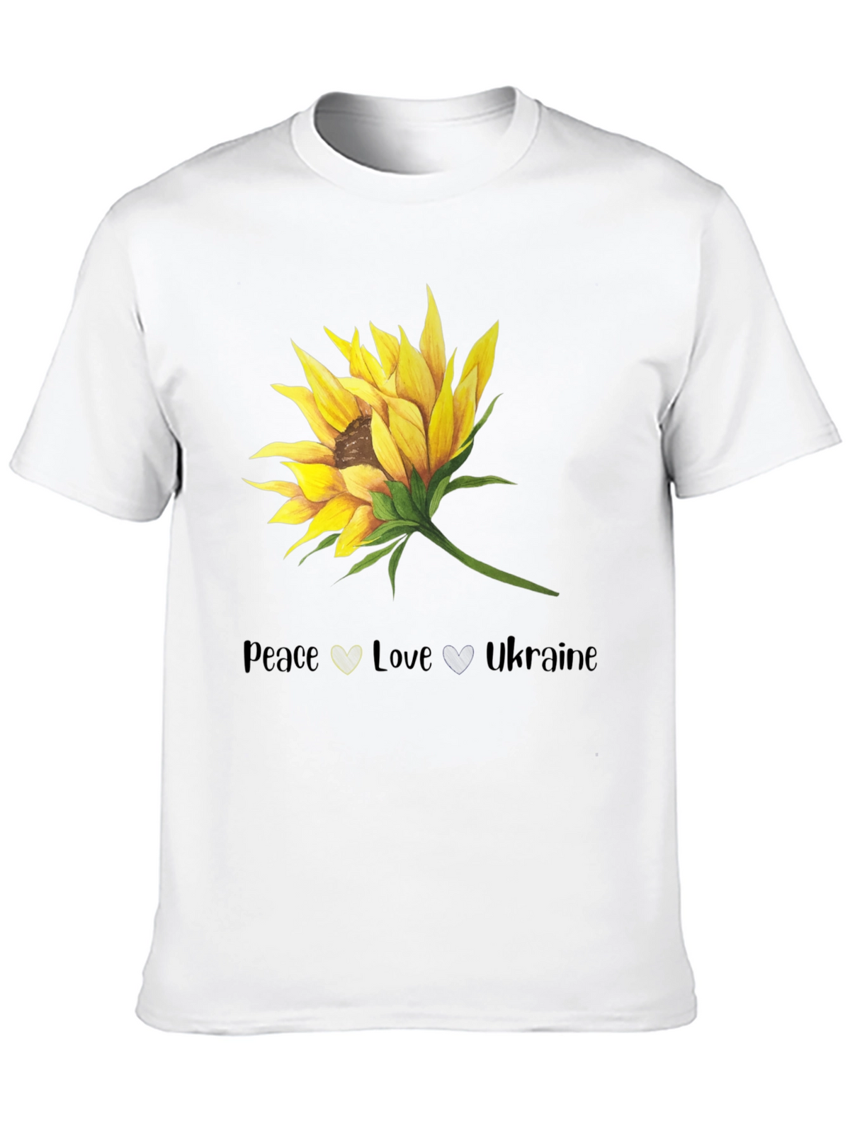 Peace Love Ukraine Sunflower Graphic T-Shirt