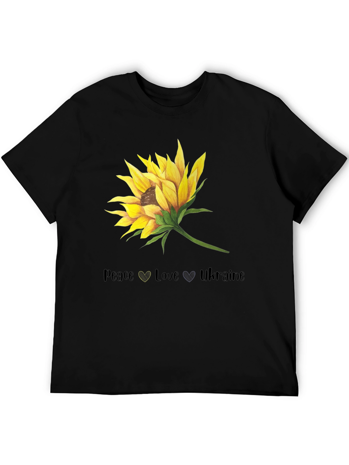 Peace Love Ukraine Sunflower Graphic T-Shirt