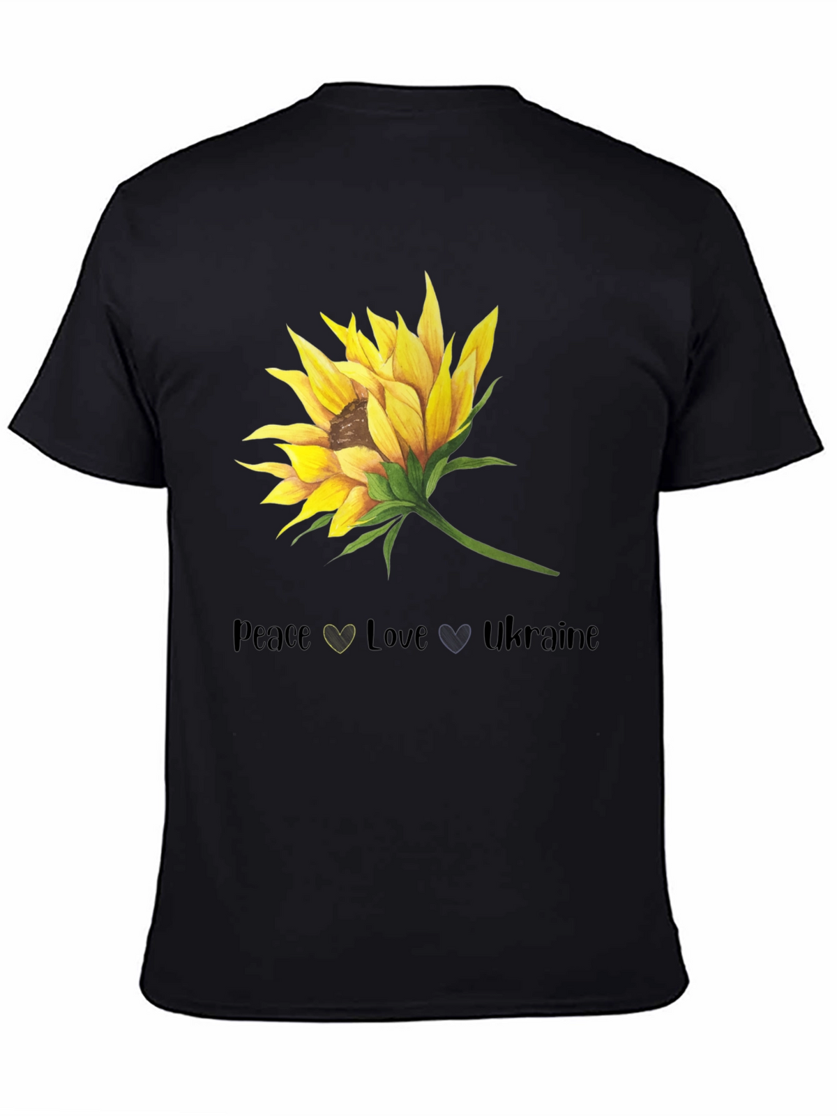 Peace Love Ukraine Sunflower Graphic T-Shirt