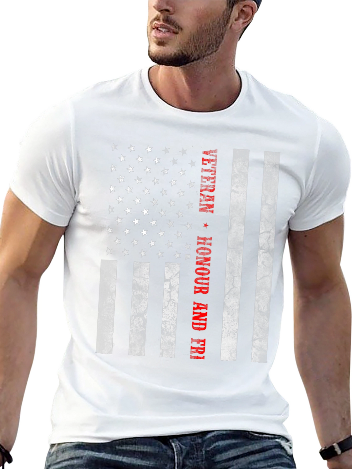 Veteran Honour & Freedom American Flag T-Shirt