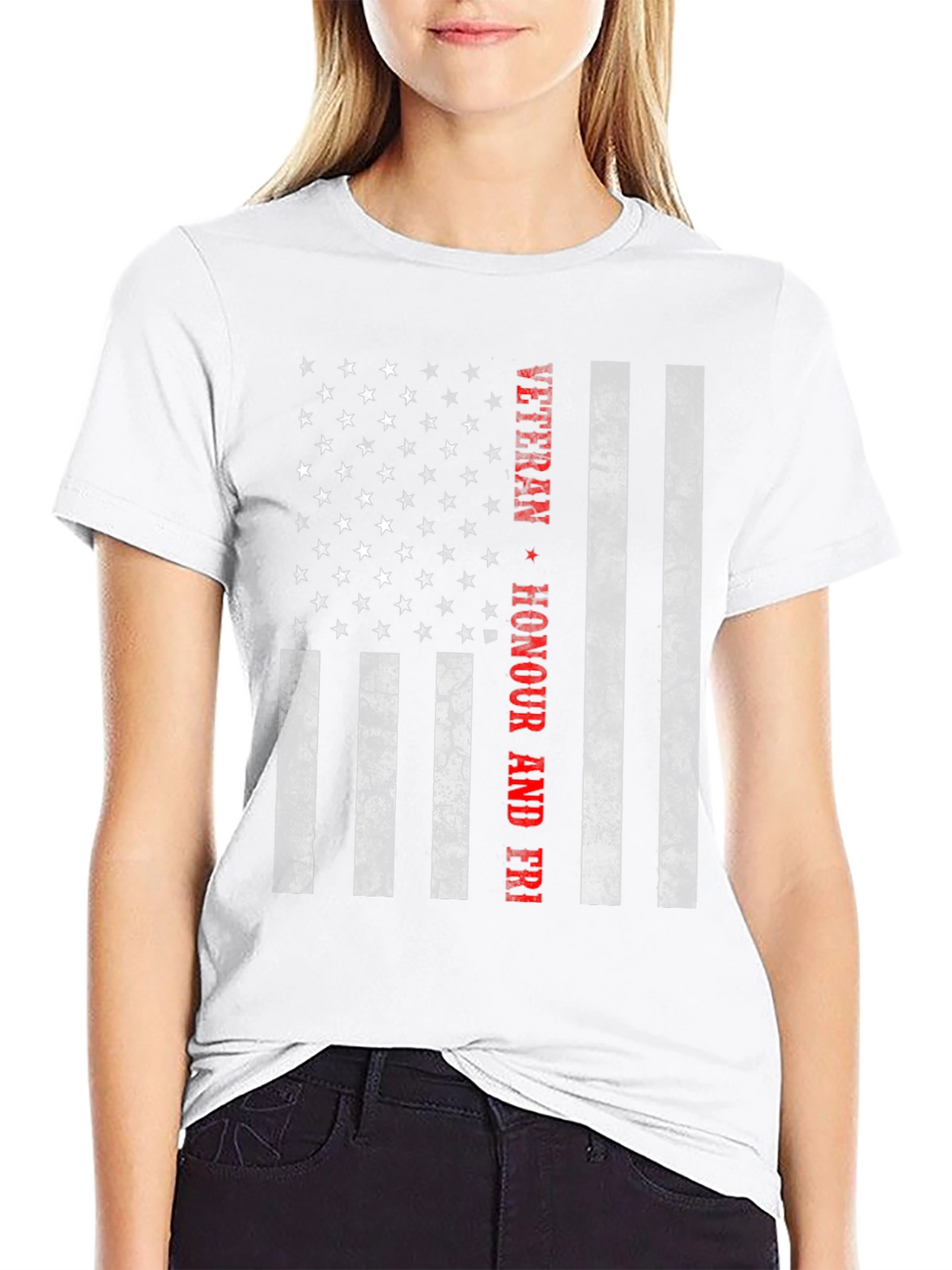 Veteran Honour & Freedom American Flag T-Shirt